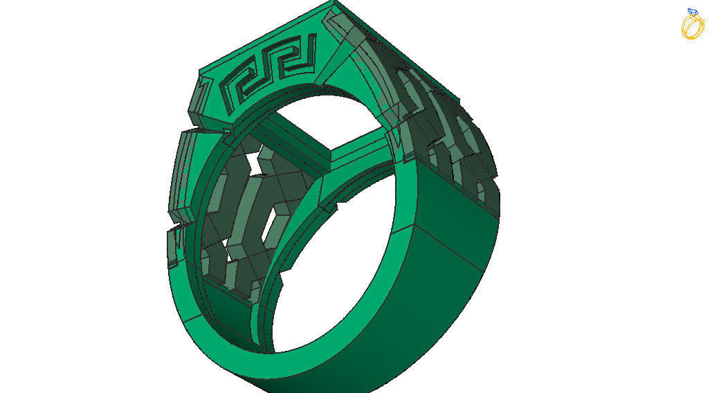 Signet Ring for Men 3D print model 3D print model_8