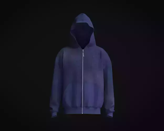 Mens denim oversized hooded jacket