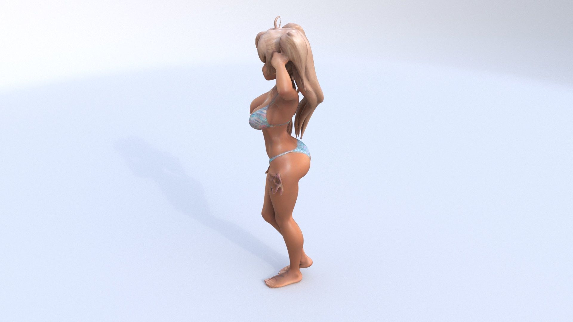 Surfer Girl 3D model_2