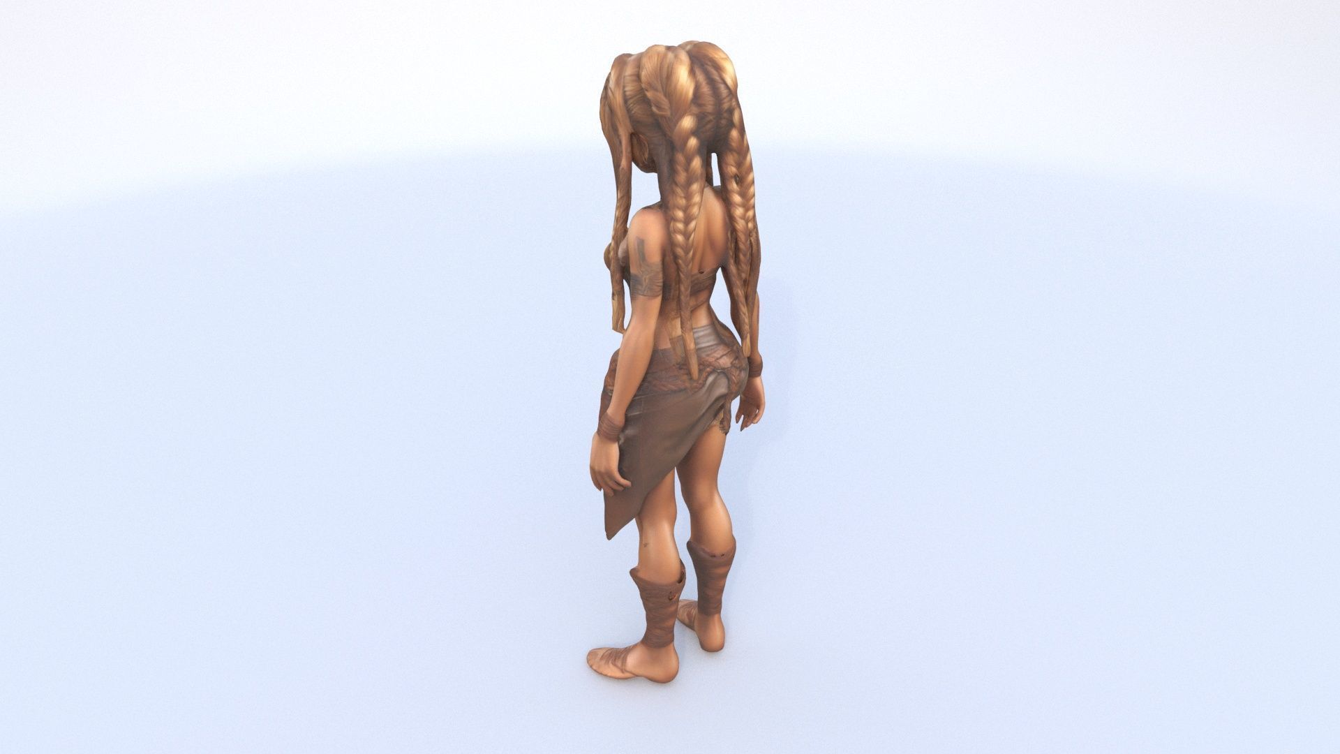 Tribal Huntress 3D model_3