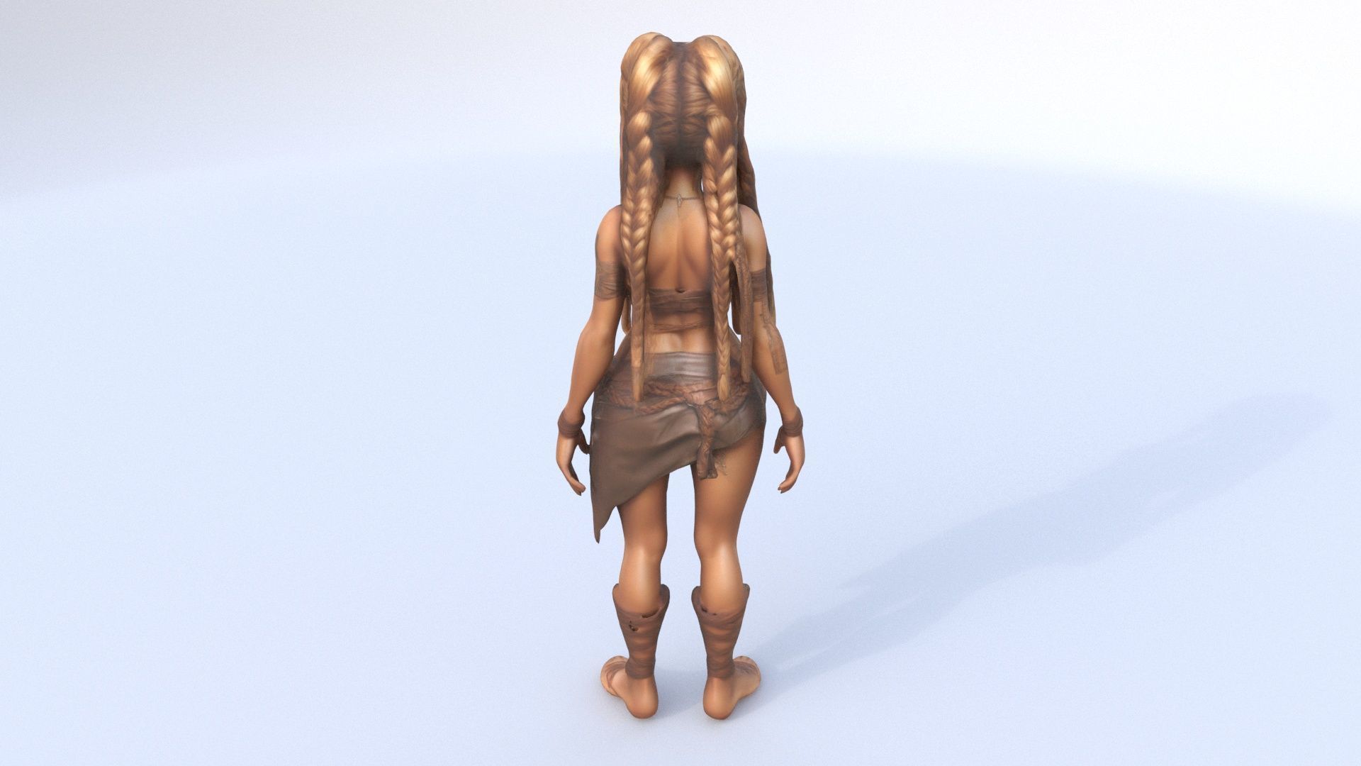 Tribal Huntress 3D model_4