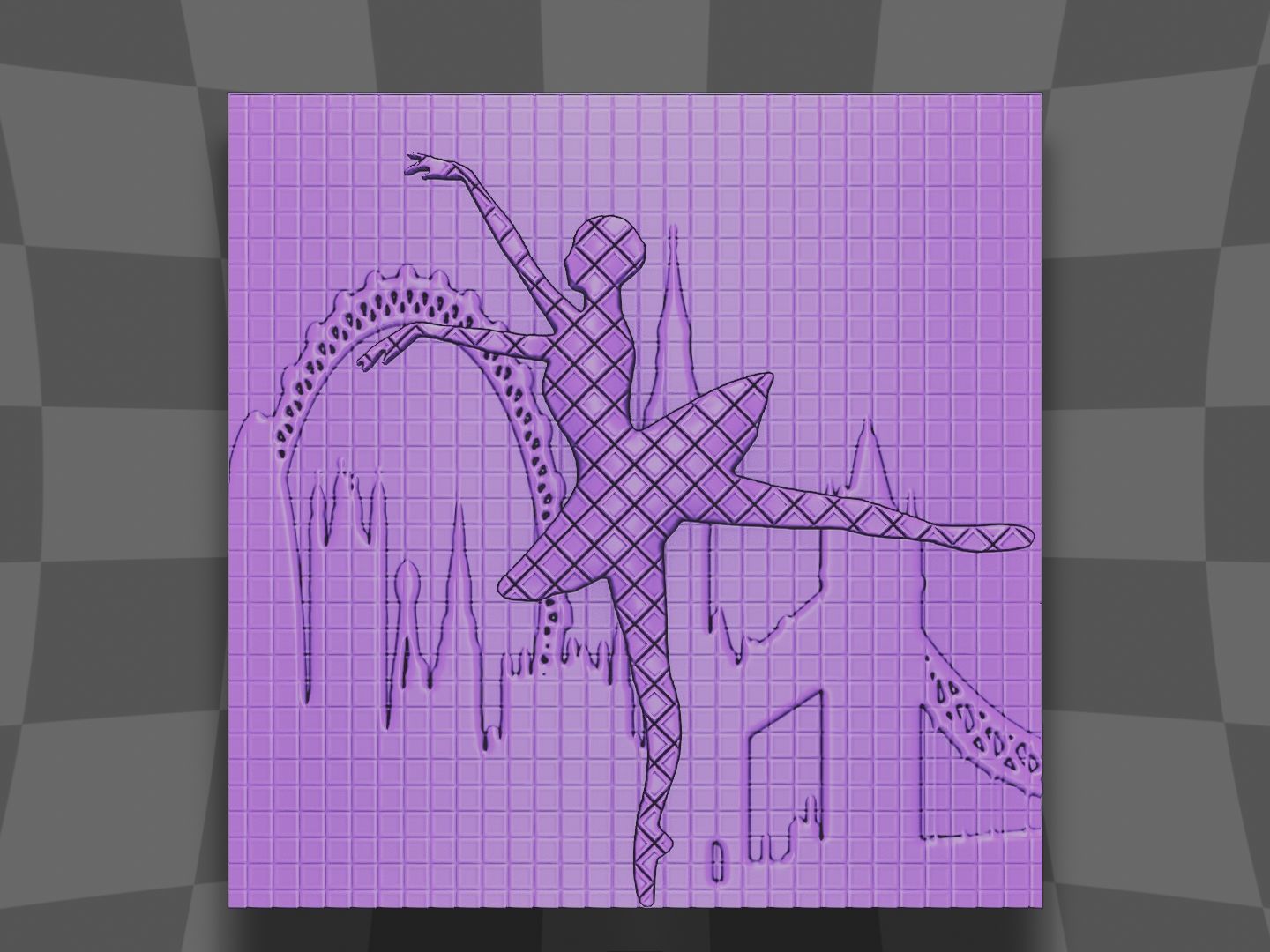 Ballet dancer for 3D printing or CNC 3D print model_1