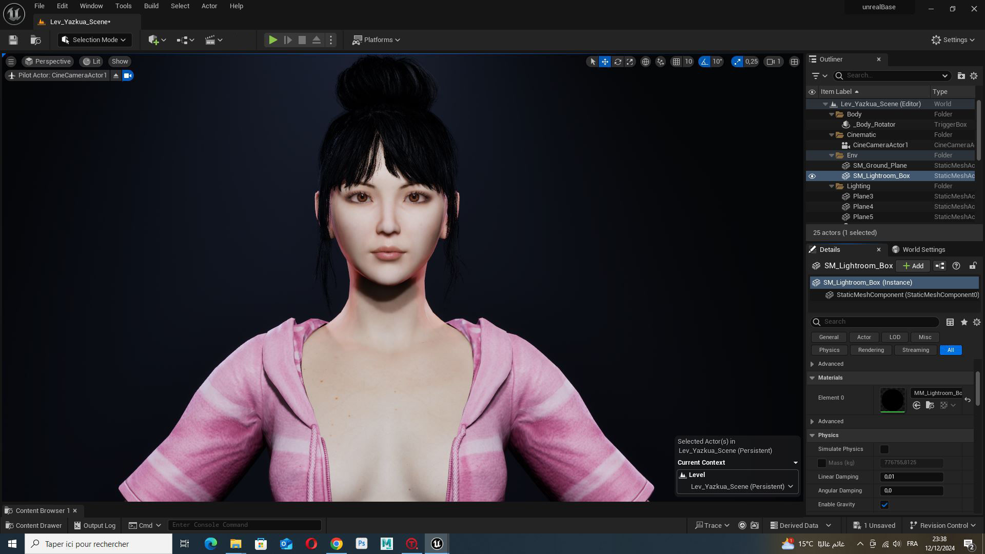 Rigged Female 3D Model in Trendy Pink Attire Low-poly 3D model_20