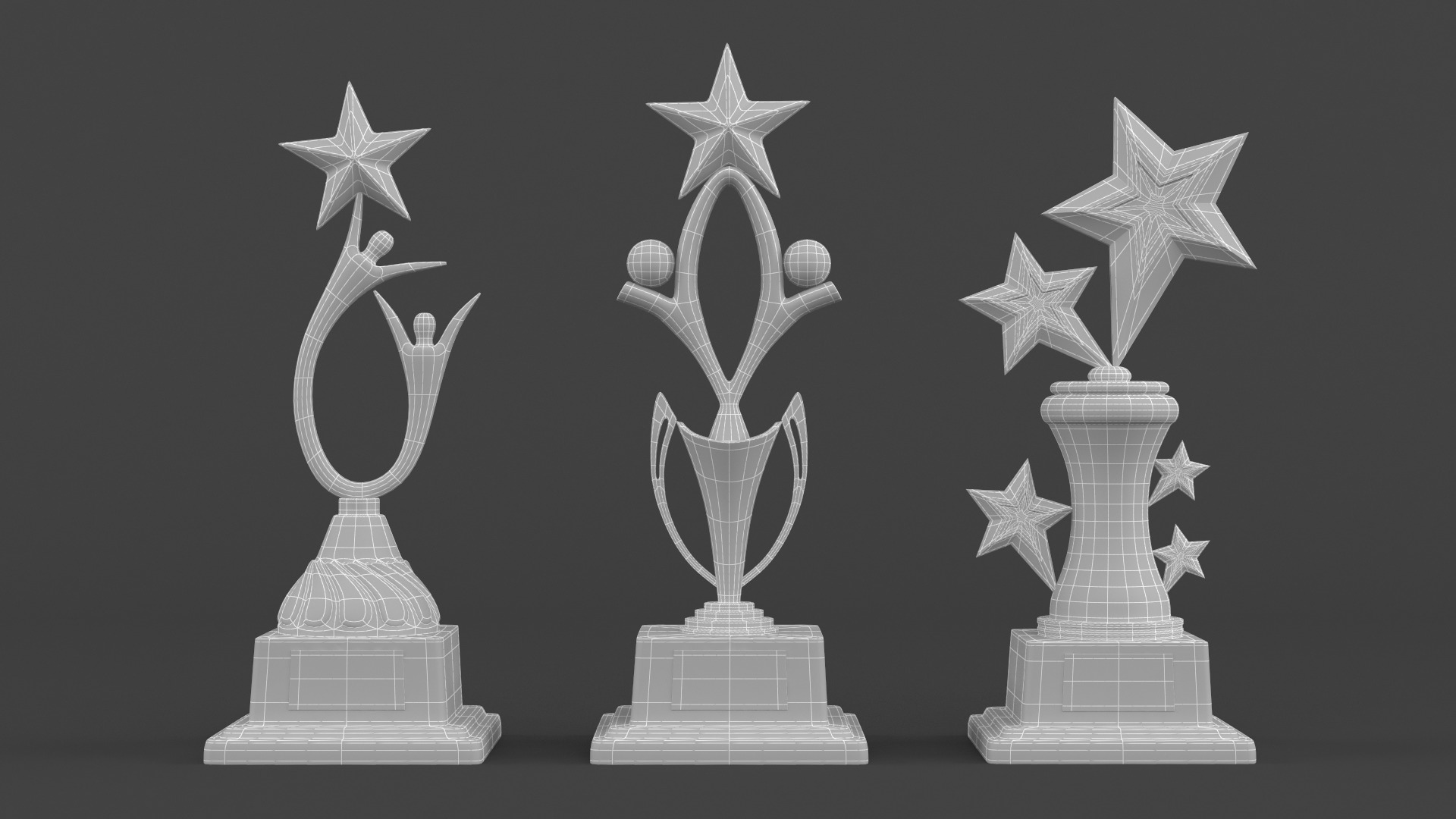 Trophy Cups 3D model_7