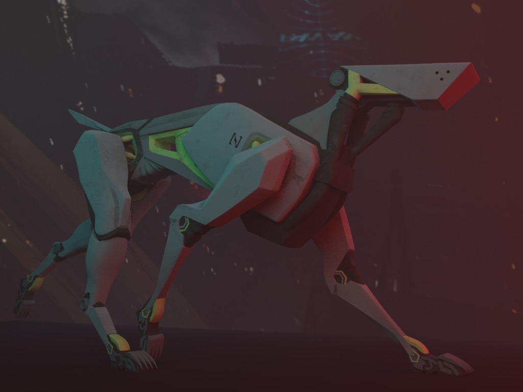 Dog robot 3D model_1
