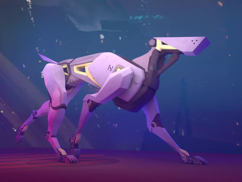 Dog robot 3D model_0