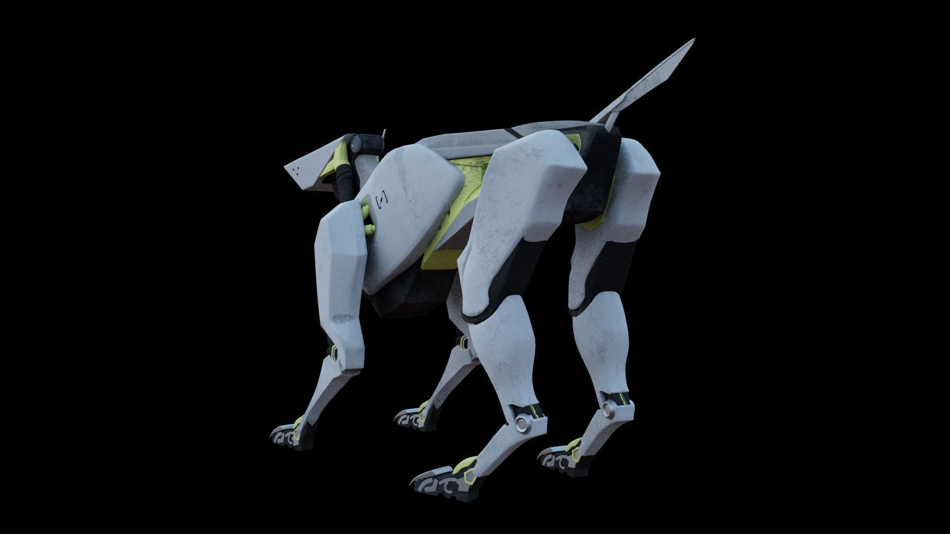 Dog robot 3D model_4
