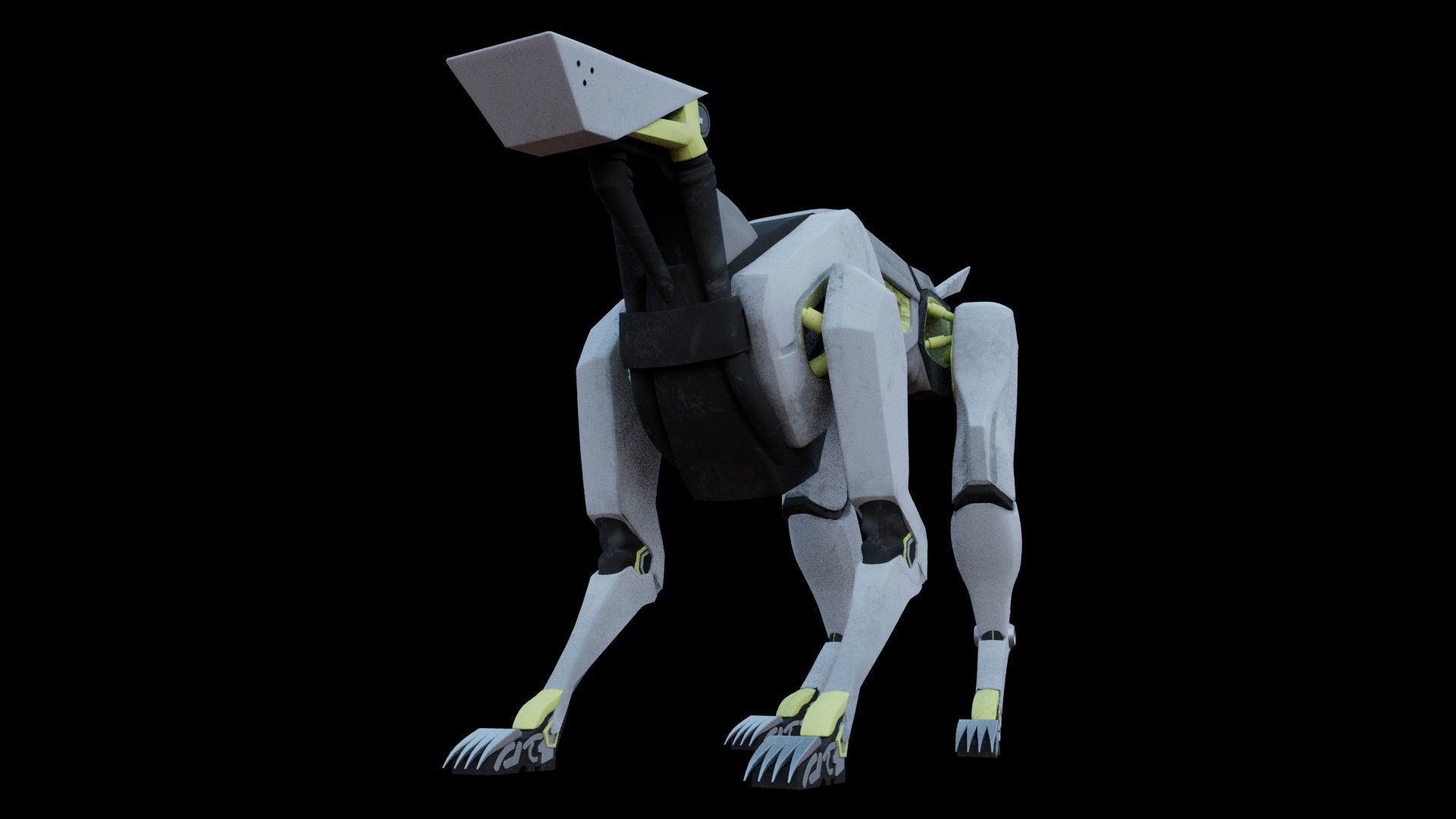 Dog robot 3D model_3