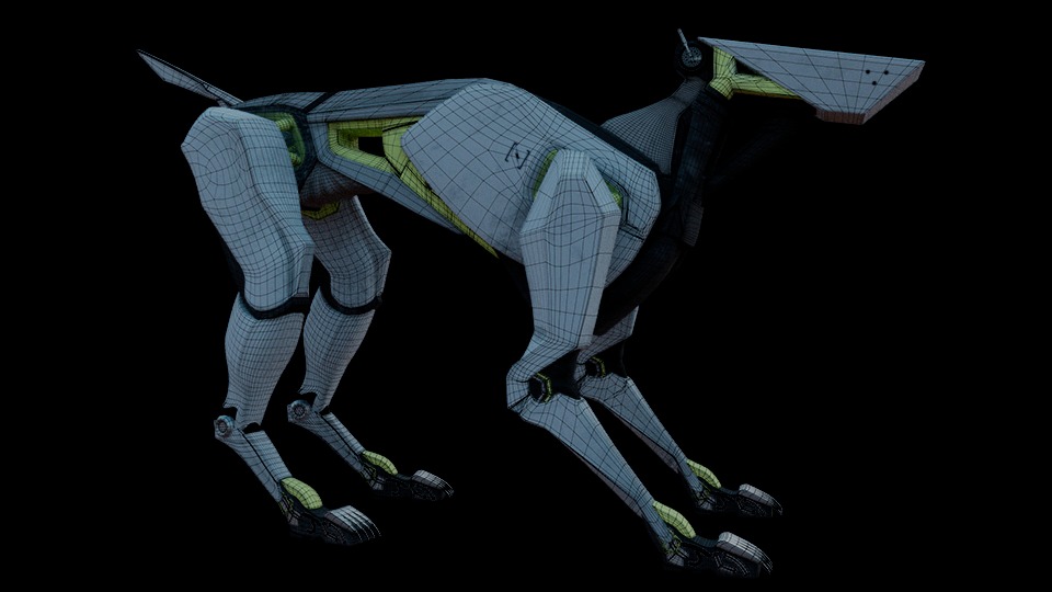 Dog robot 3D model_2