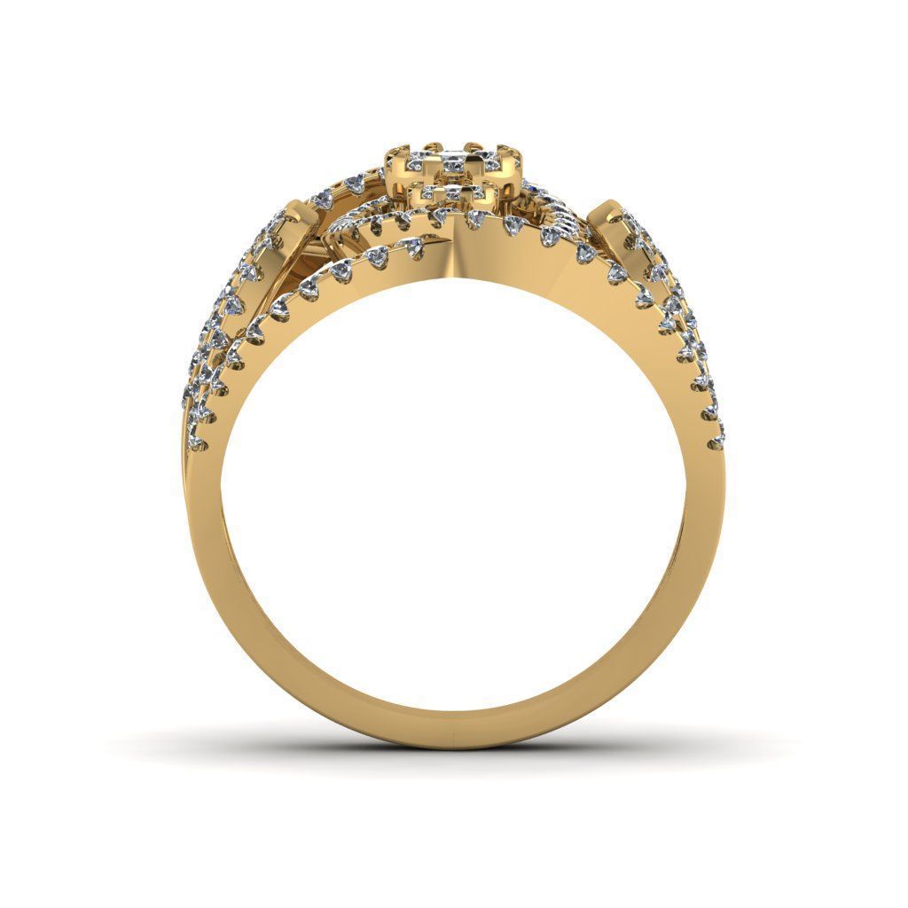 Women Diamond Ring 3dm STL Render Details - R-29 A 3D print model_2