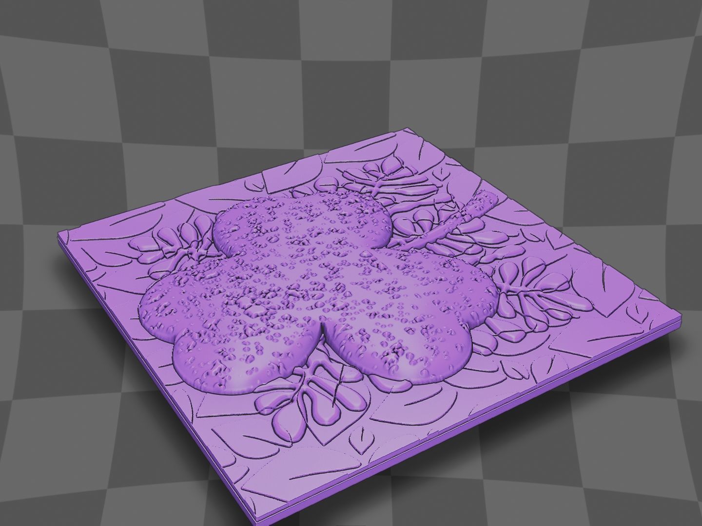 Clover deco for CNC and 3D printing 3D print model_4