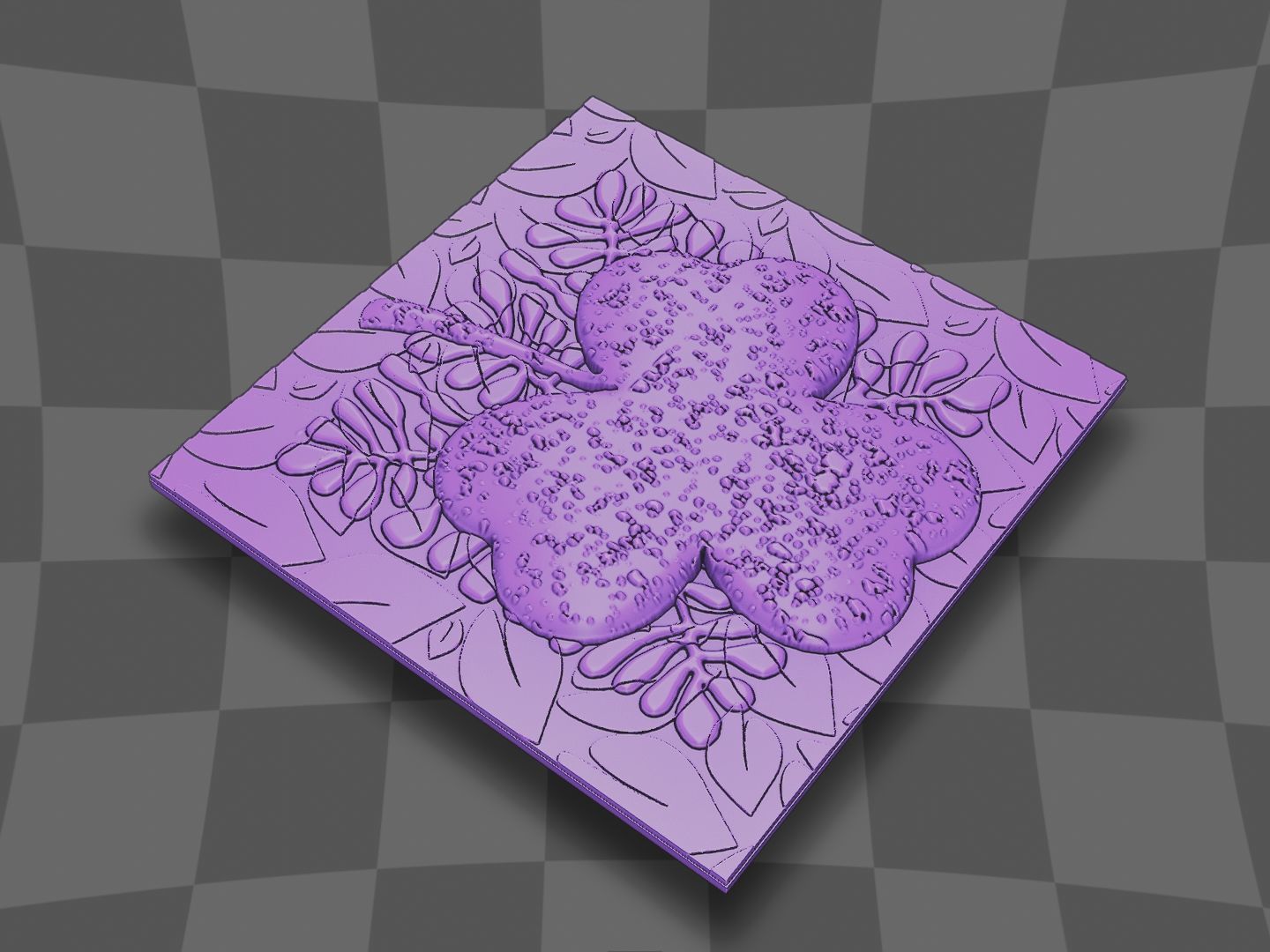 Clover deco for CNC and 3D printing 3D print model_7