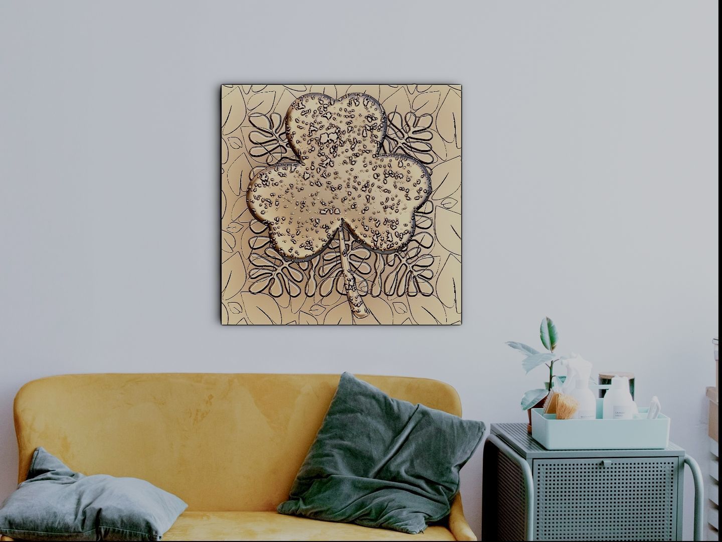 Clover deco for CNC and 3D printing 3D print model_1