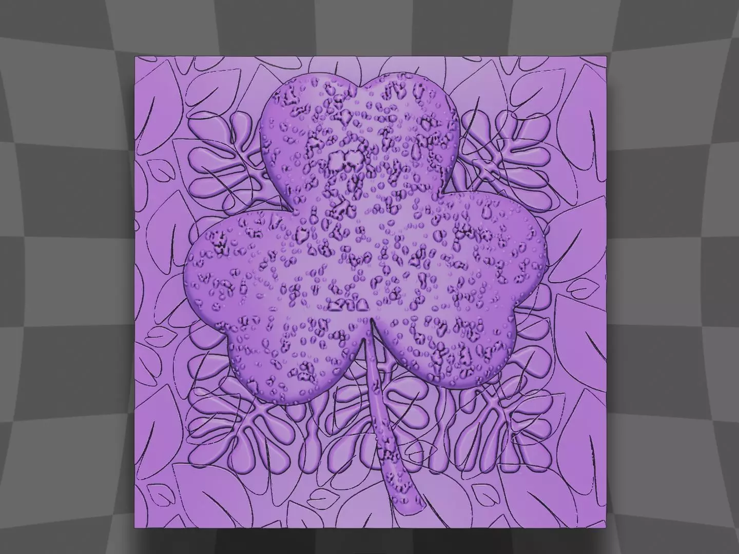 Clover deco for CNC and 3D printing 3D print model_0