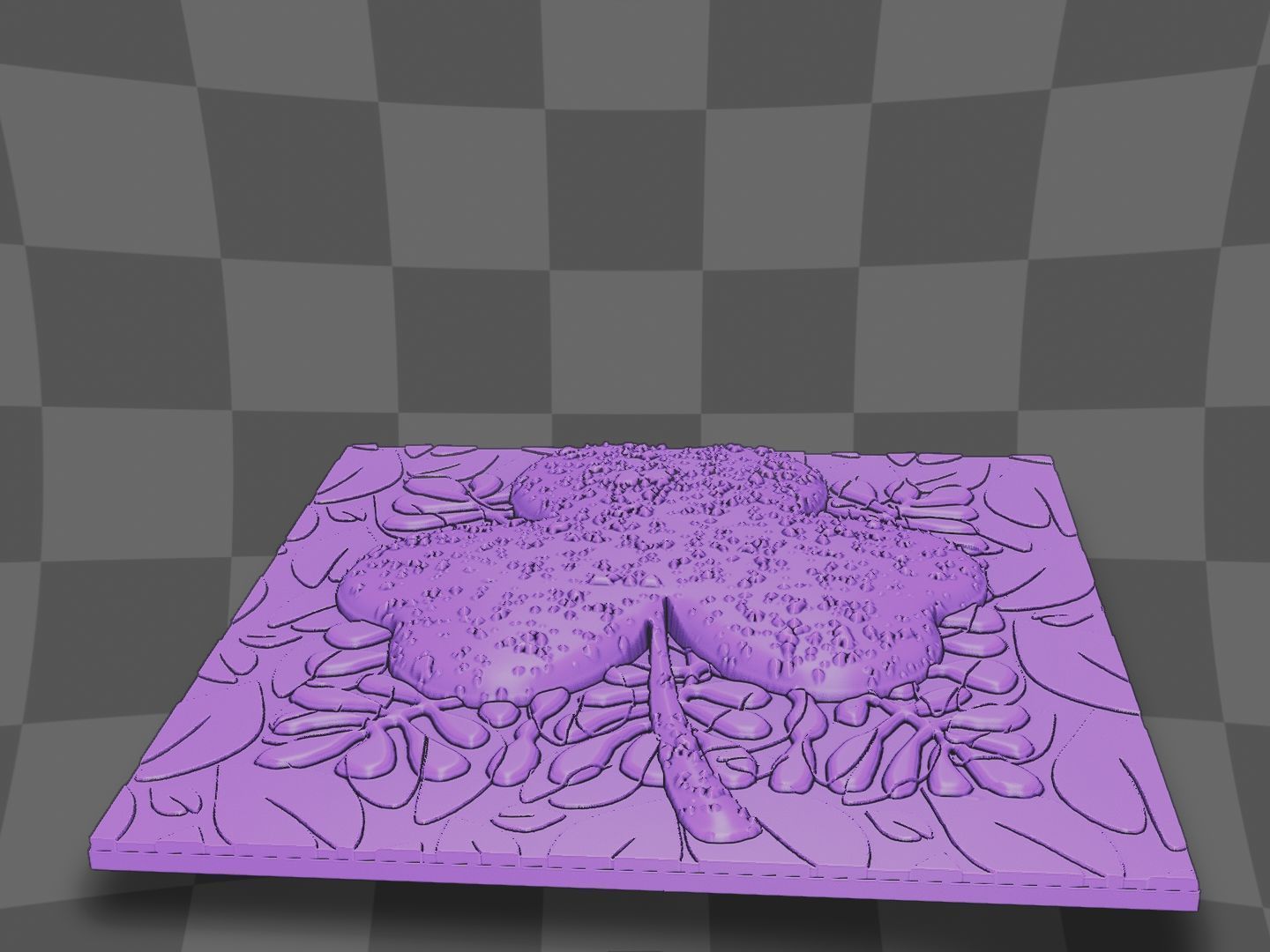 Clover deco for CNC and 3D printing 3D print model_2