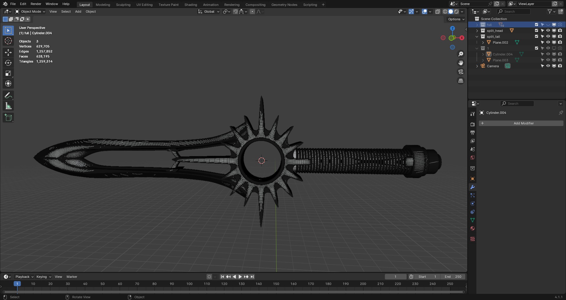 Power Ranger Wild Force Crystal Saber 3D print model  3D print model_8