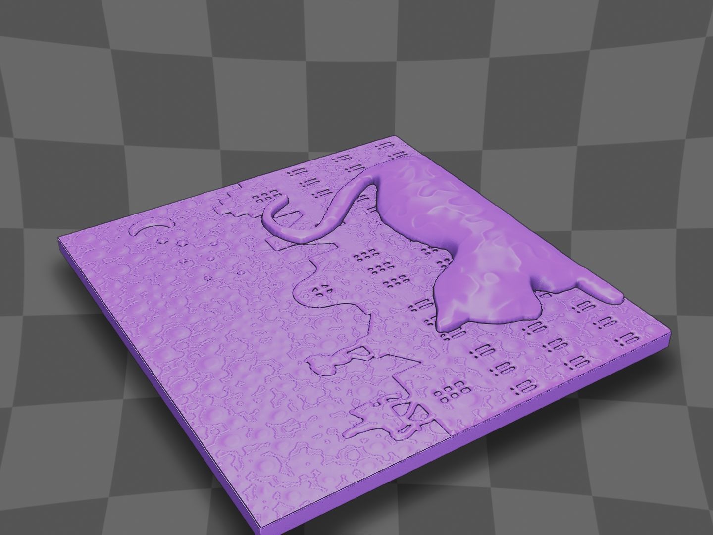 The cat sleeping in Christmas night for CNC 3D print model_4