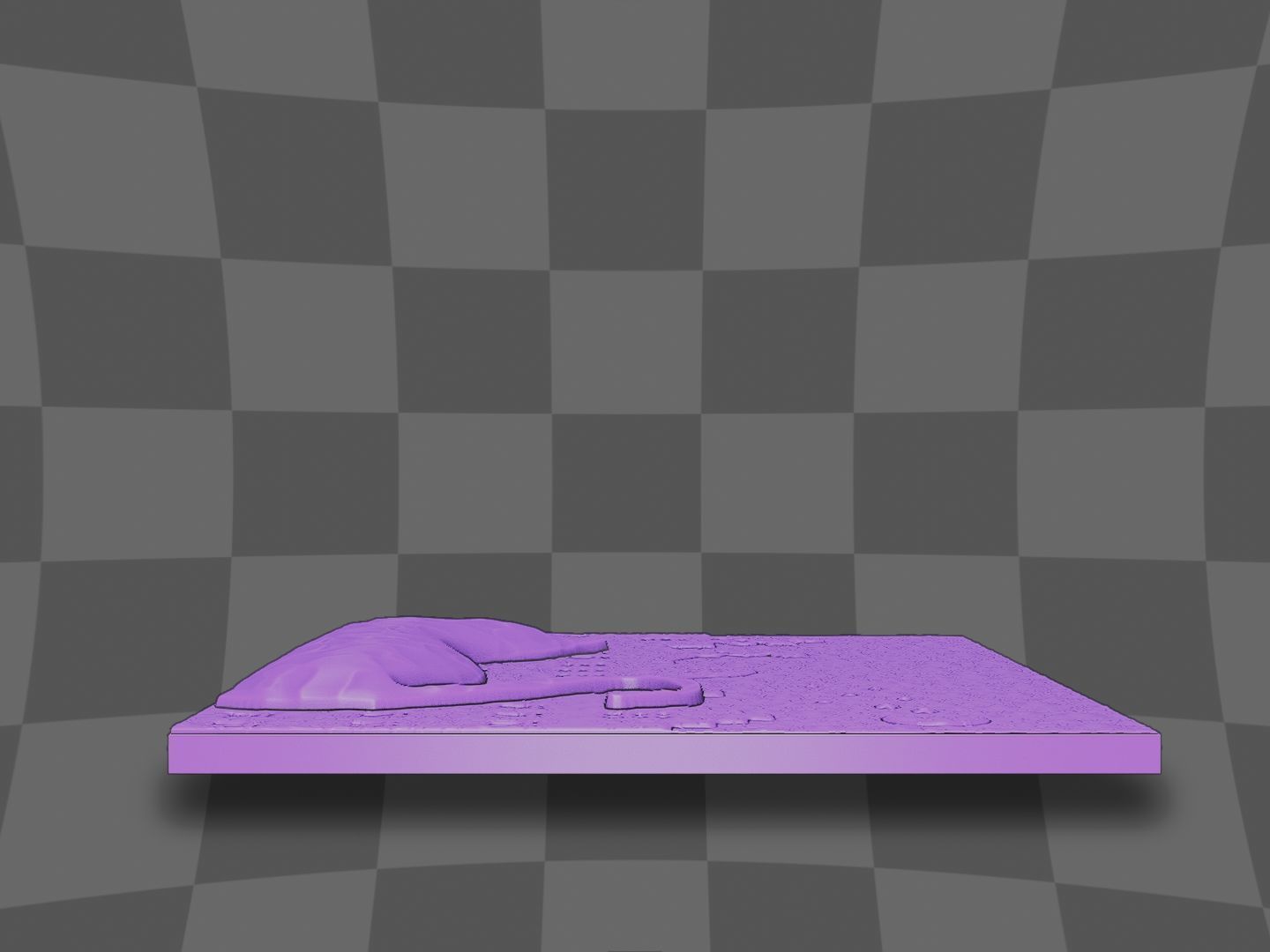 The cat sleeping in Christmas night for CNC 3D print model_8