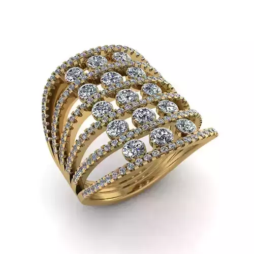 Women Diamond Ring 3dm STL  Render Details - R-30
