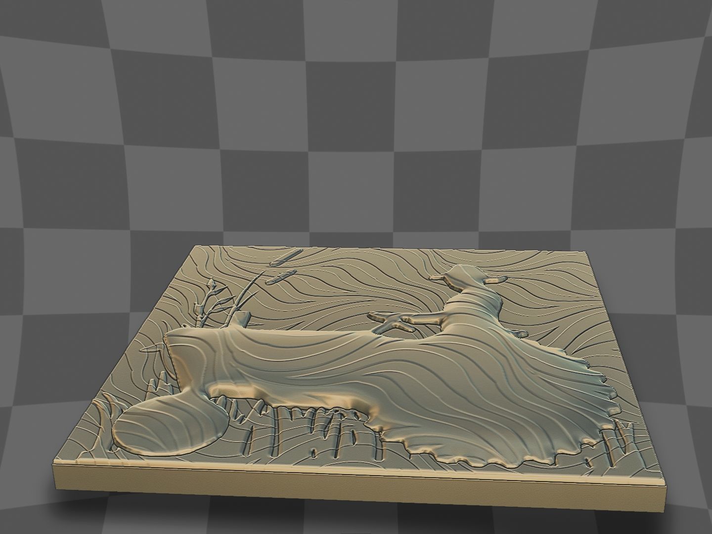 Tractor plow and farmer for CNC 3D print model_4