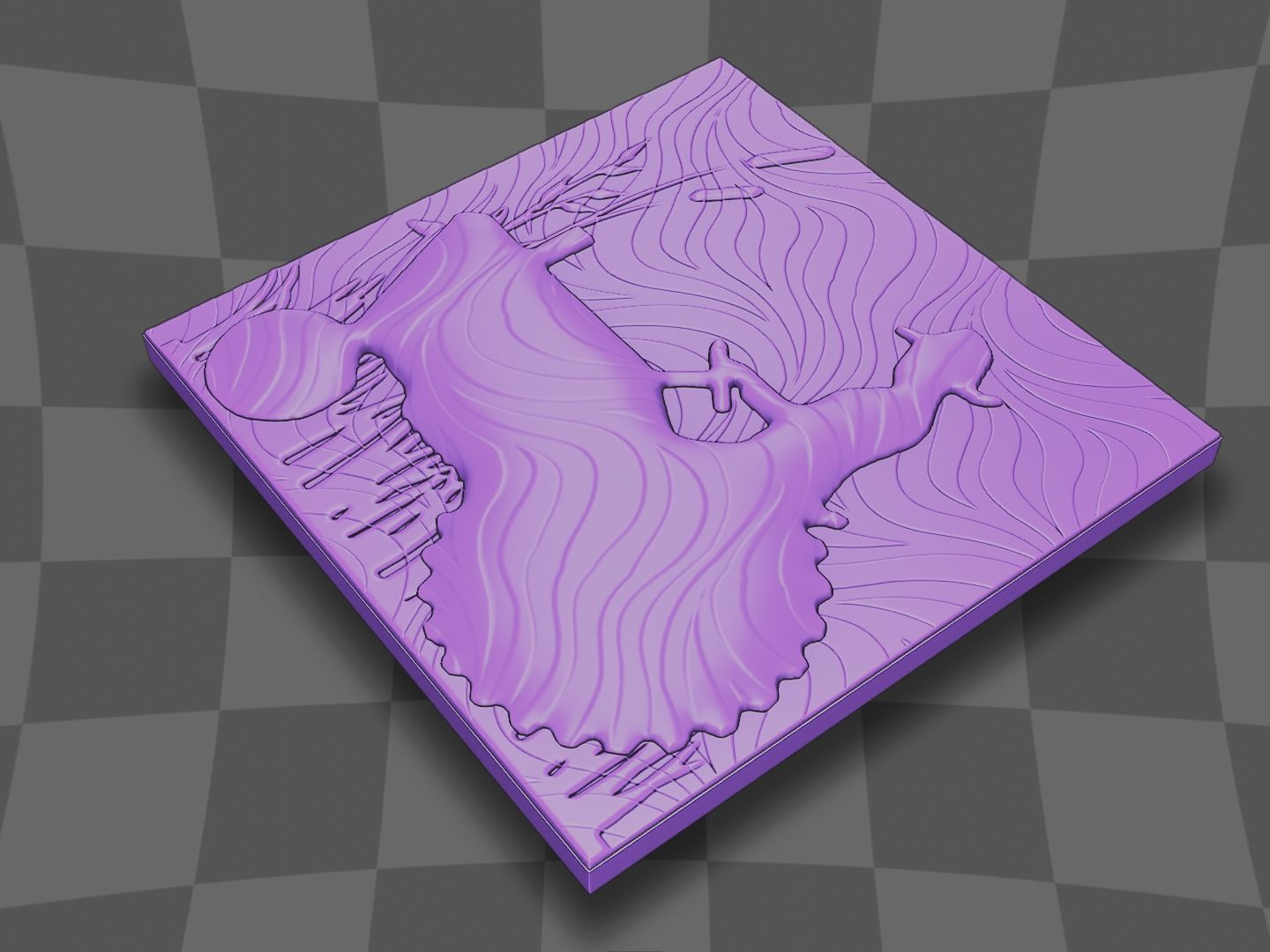 Tractor plow and farmer for CNC 3D print model_8