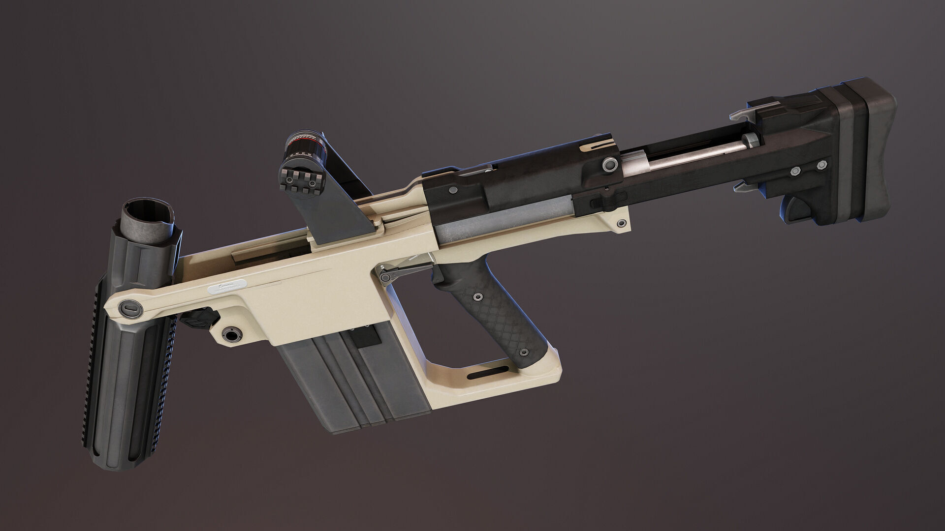 SSW40 Grenade Launcher Low-poly 3D model_3