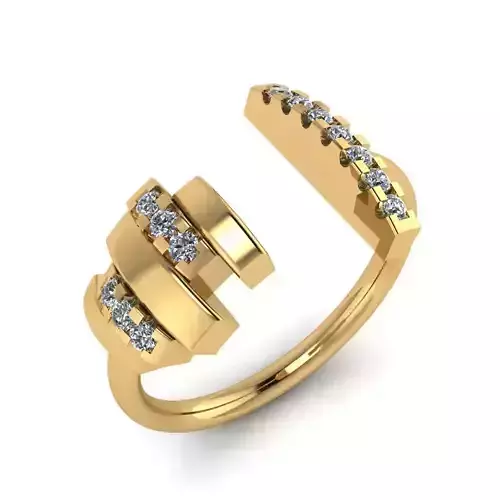 Women Diamond Ring 3dm STL  Render Details - R-36