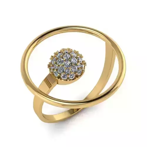 Women Diamond Ring 3dm STL  Render Details - R-37