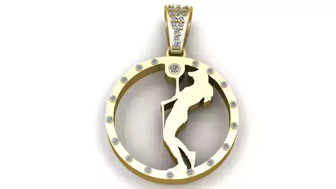 DANCING MAN COIN PENDANT 3D PRINTABLE MODEL