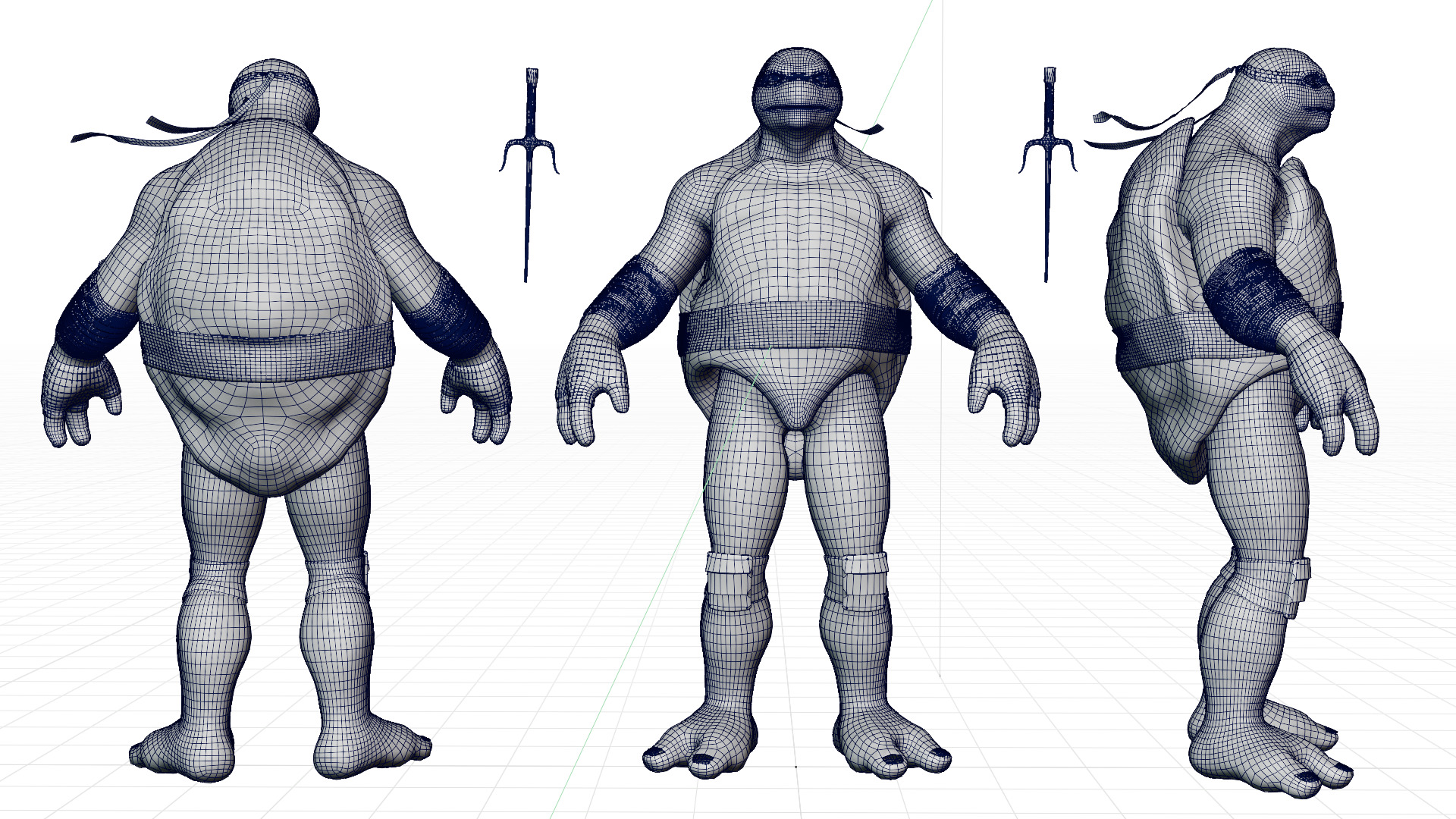 Raphael TMNT Low-poly 3D model_2