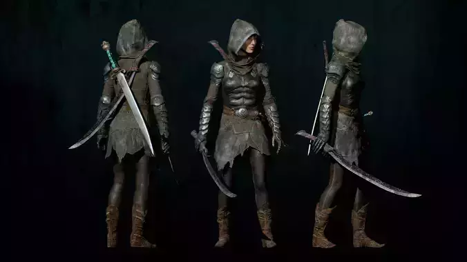 Atris dark fantasy character