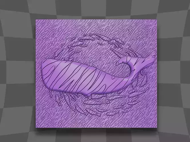 whale underwater home deco 3D print model