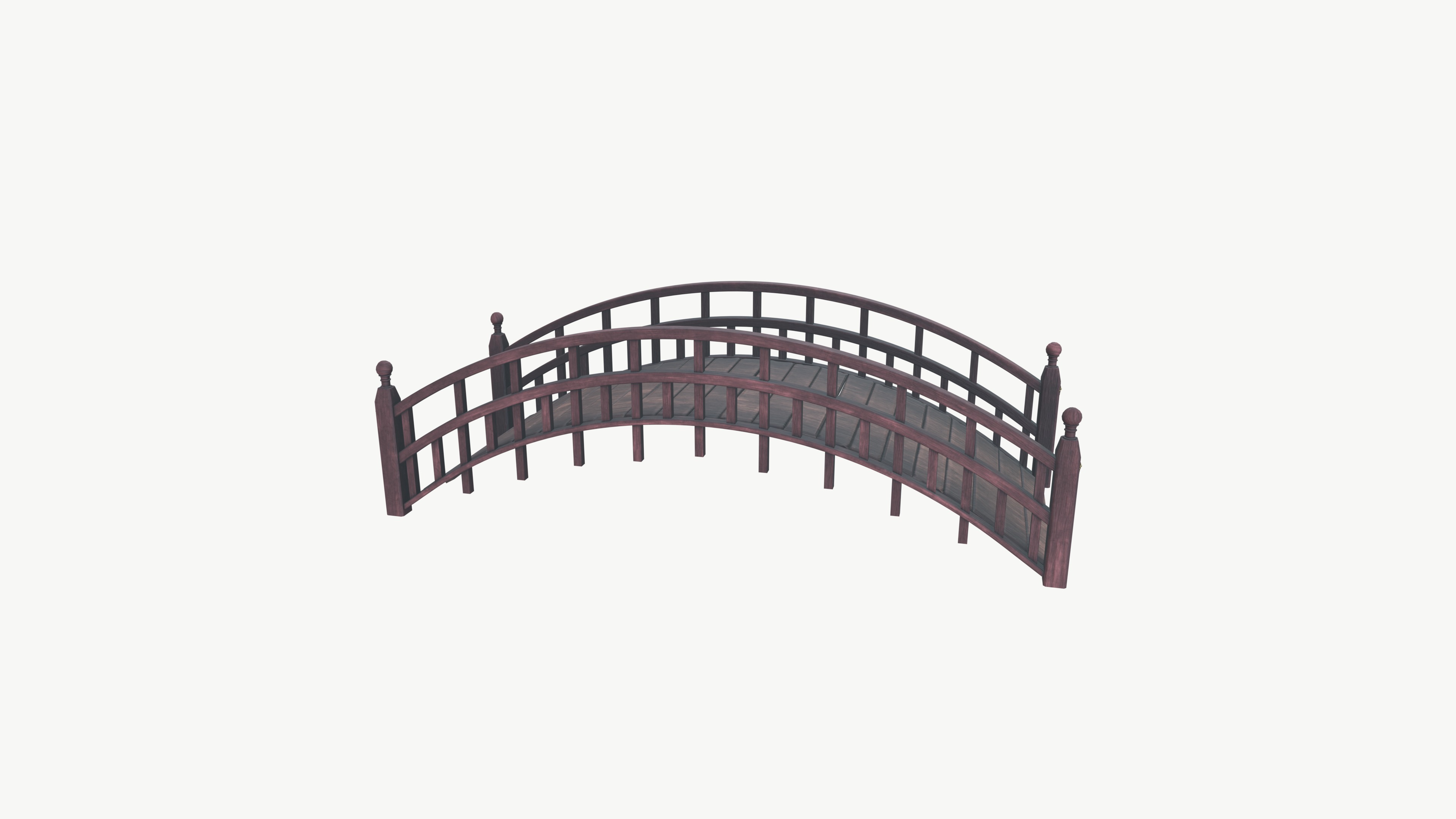 Bridge Low-poly 3D model_8
