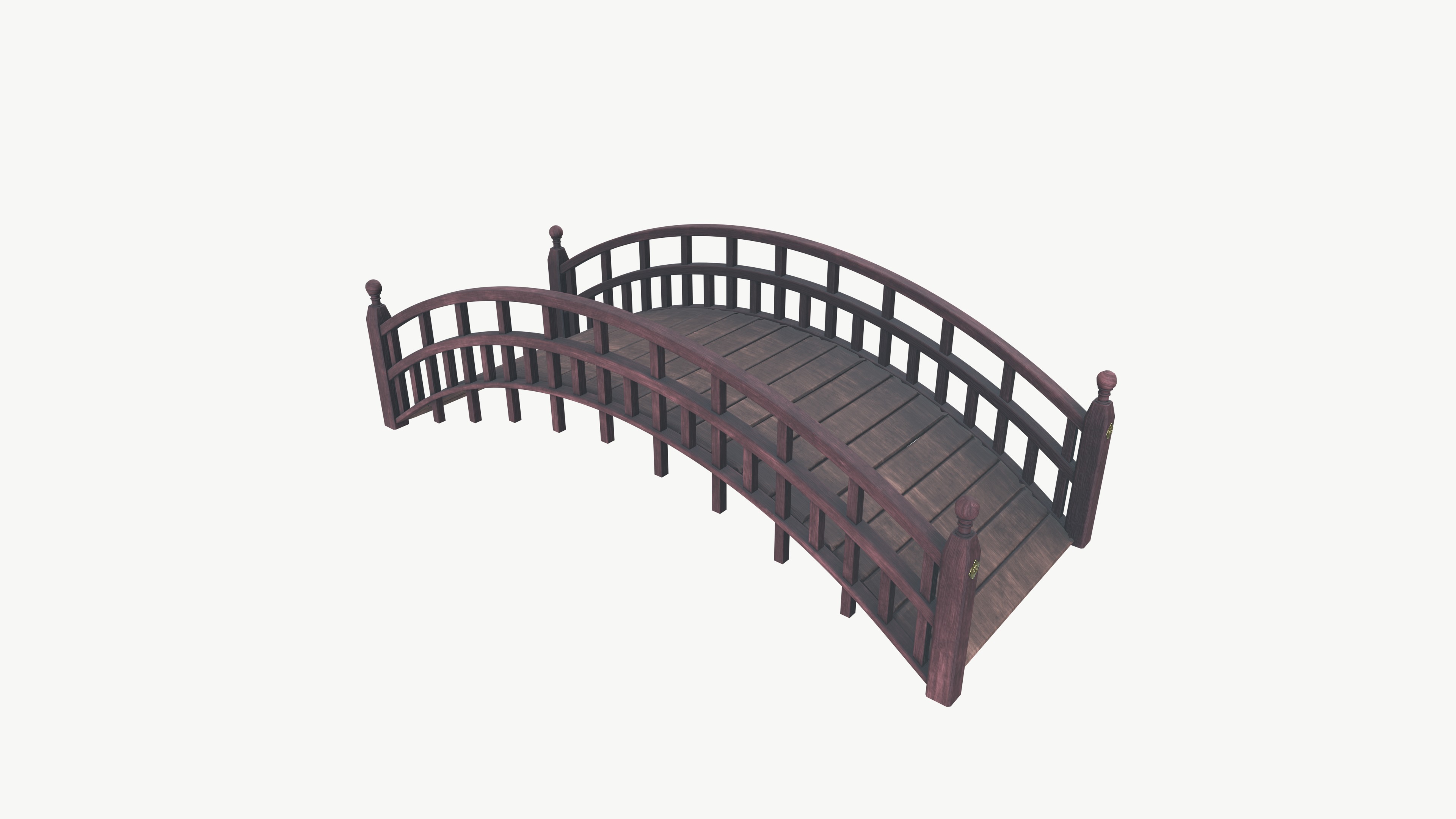 Bridge Low-poly 3D model_3
