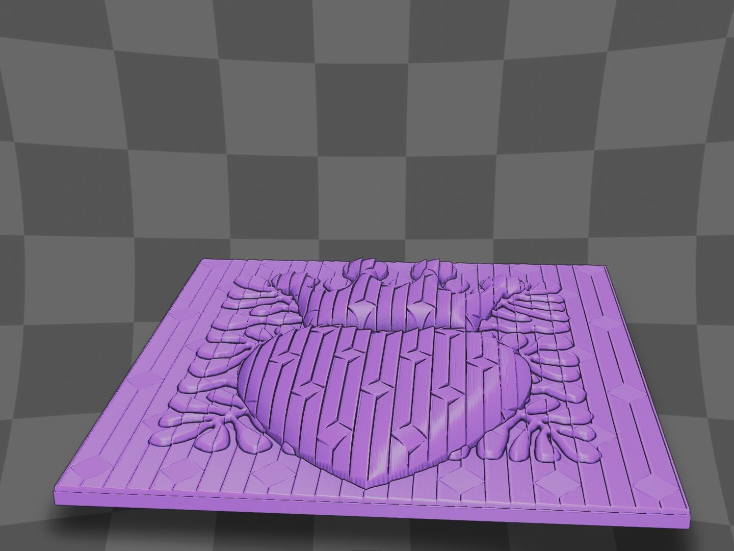 The heart crown deco for CNC and 3D printing 3D print model_4