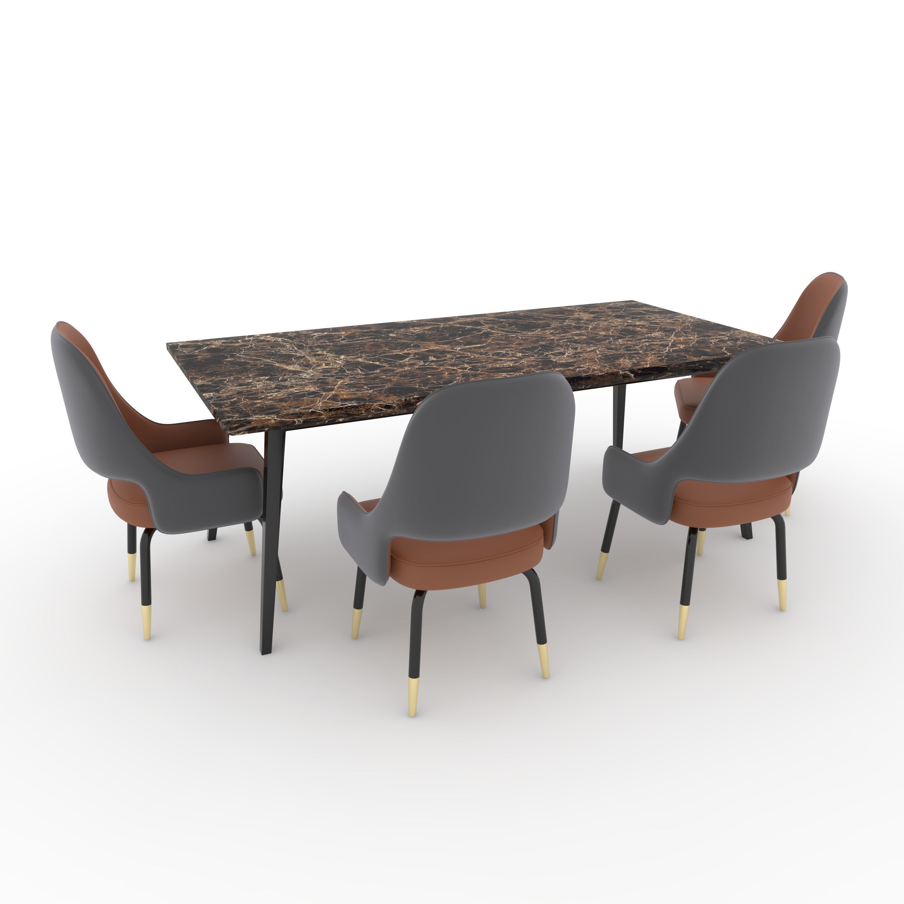 Dining Set 8 3D model_4