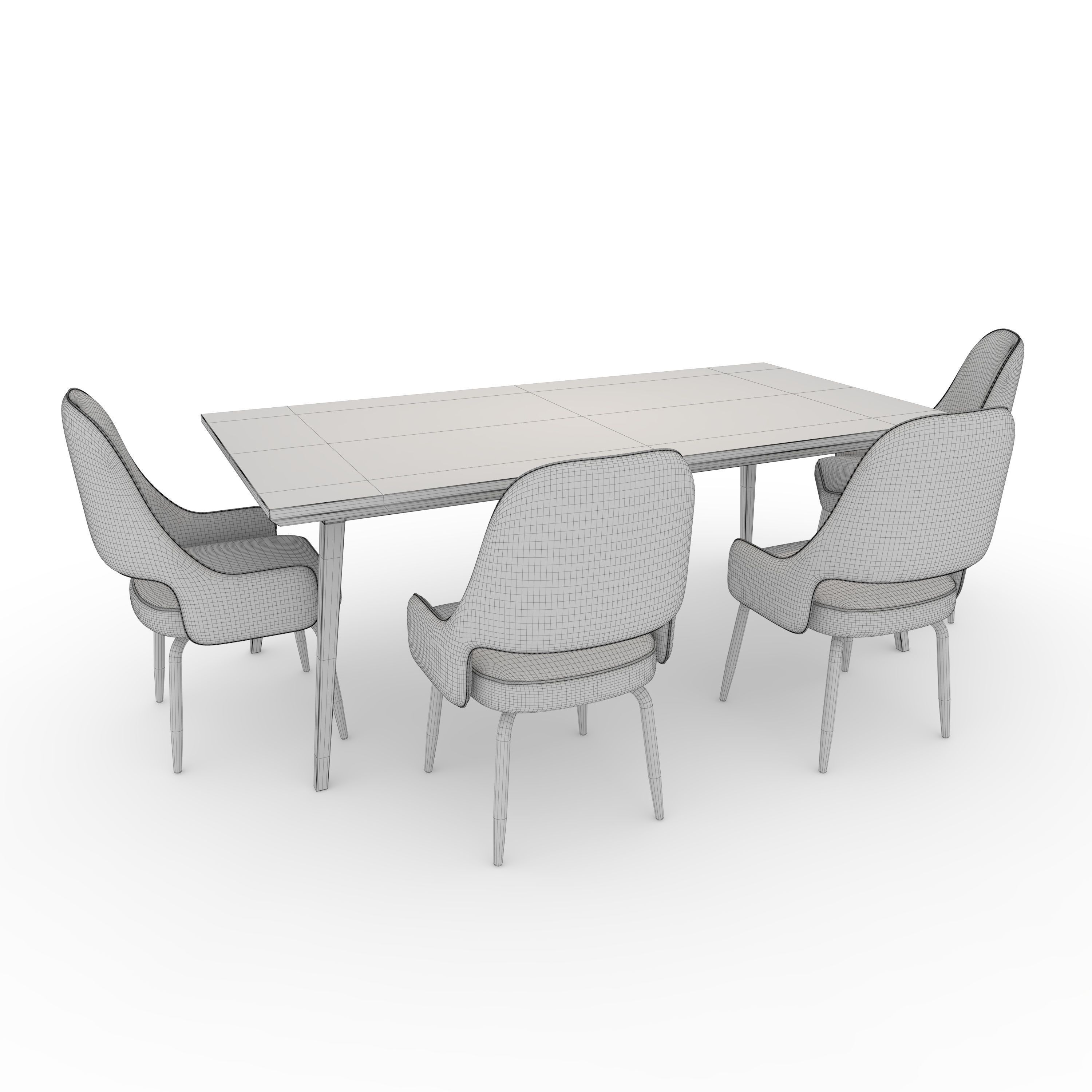 Dining Set 8 3D model_5