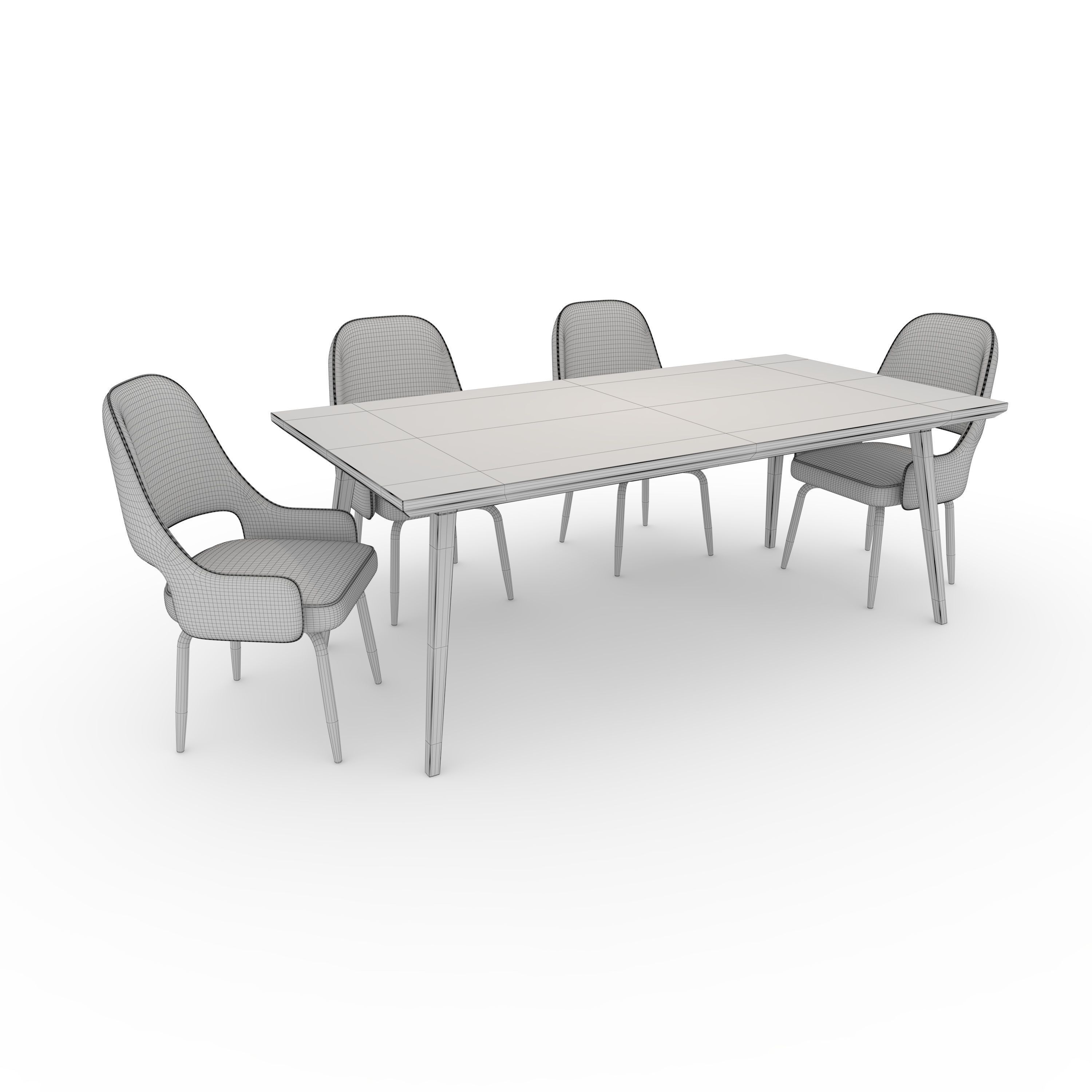 Dining Set 8 3D model_1