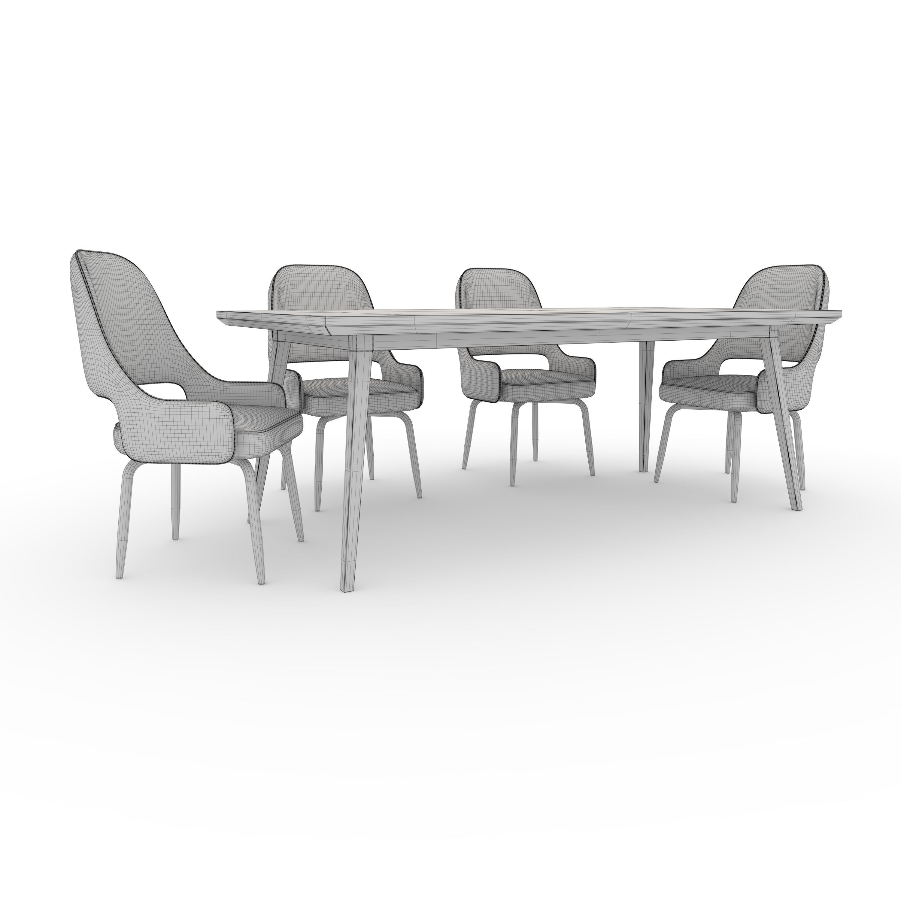 Dining Set 8 3D model_8