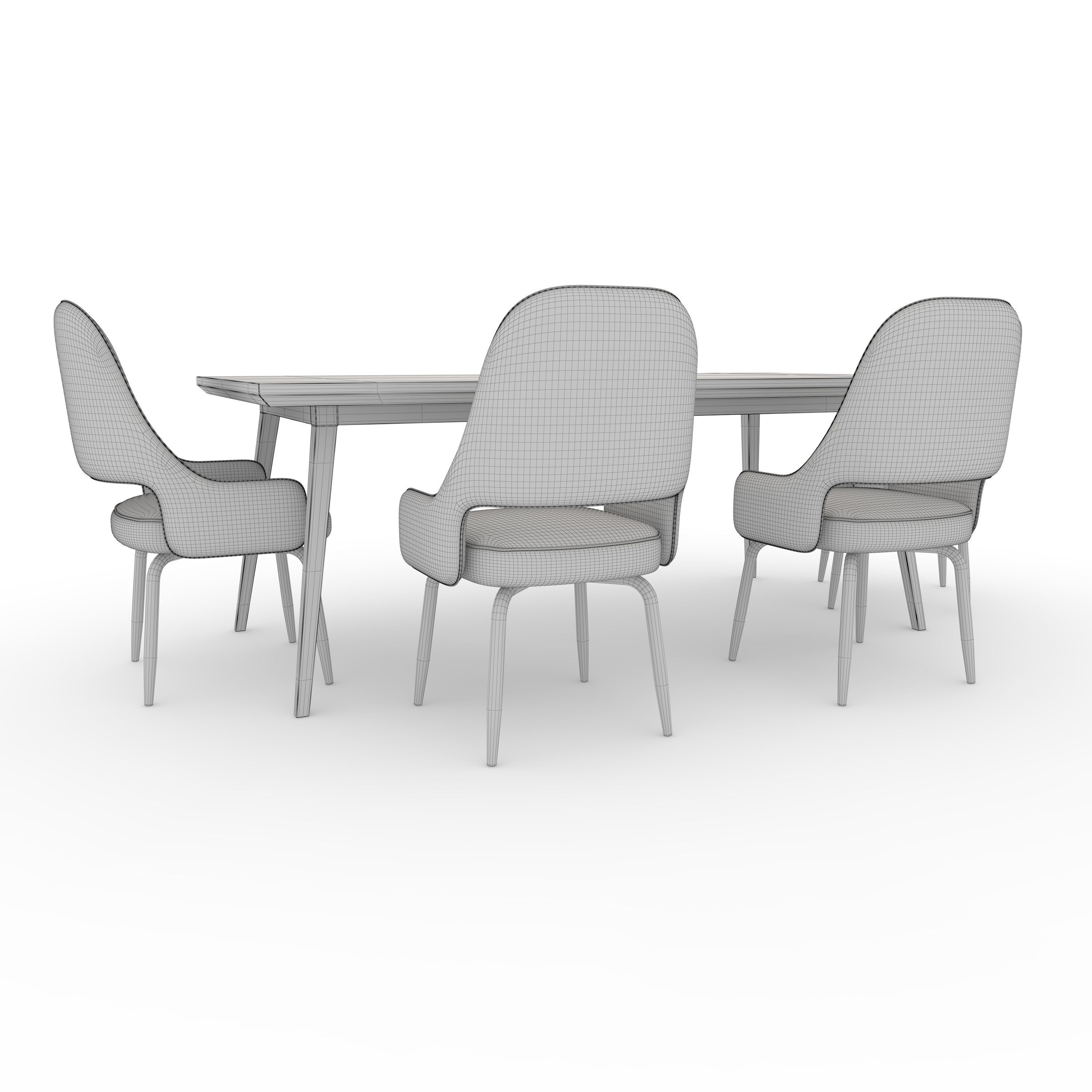 Dining Set 8 3D model_12