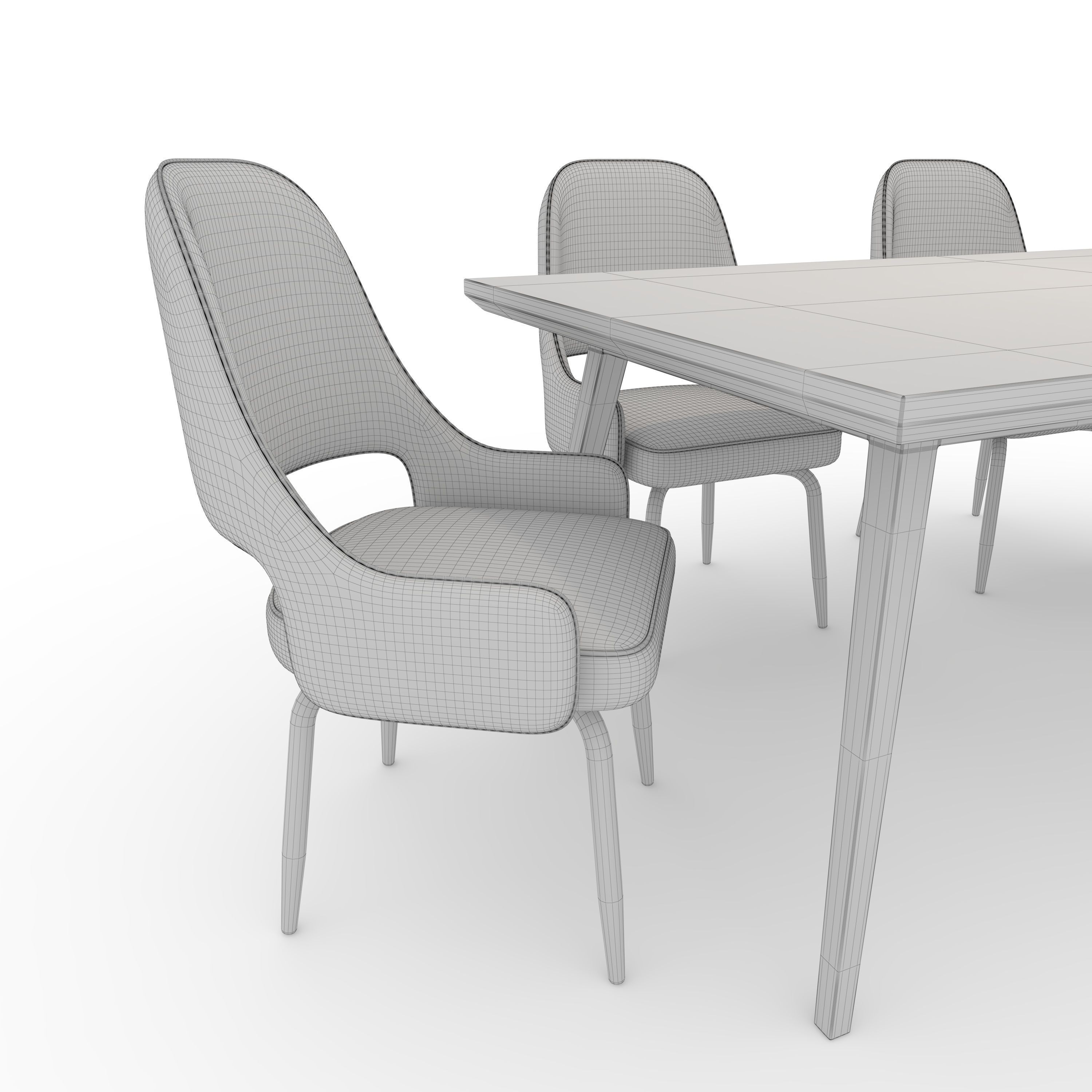 Dining Set 8 3D model_14