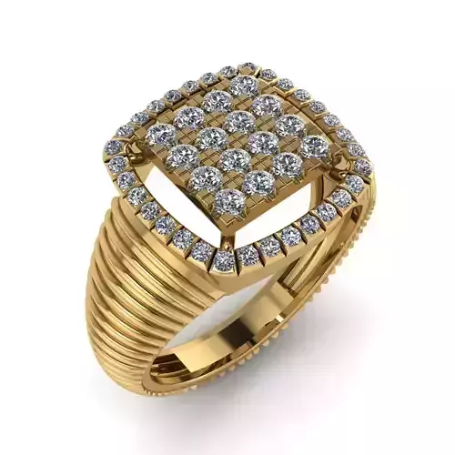 Women Diamond Ring 3dm STL  Render Details - R-41