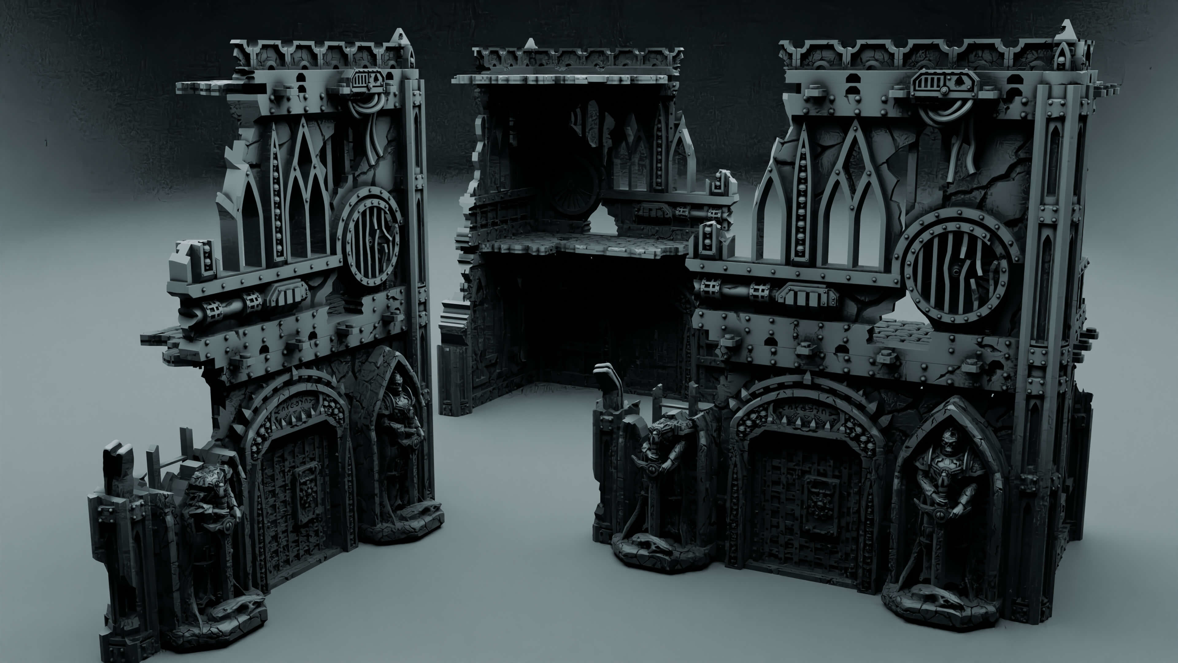 Imperial wargame ruins Modular multipart pack over 100 parts 3D print model_18