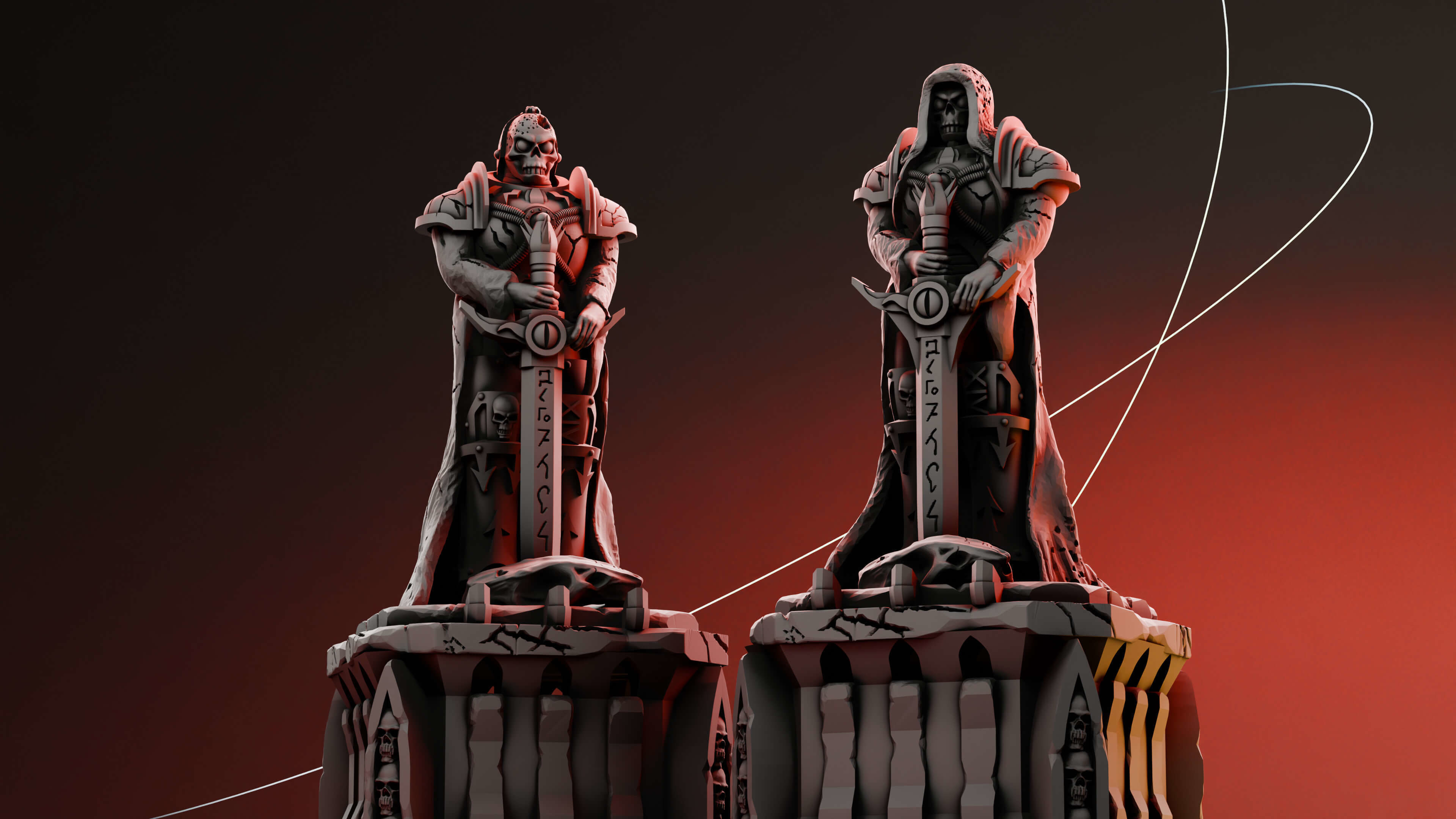 Imperial wargame ruins Modular multipart pack over 100 parts 3D print model_12