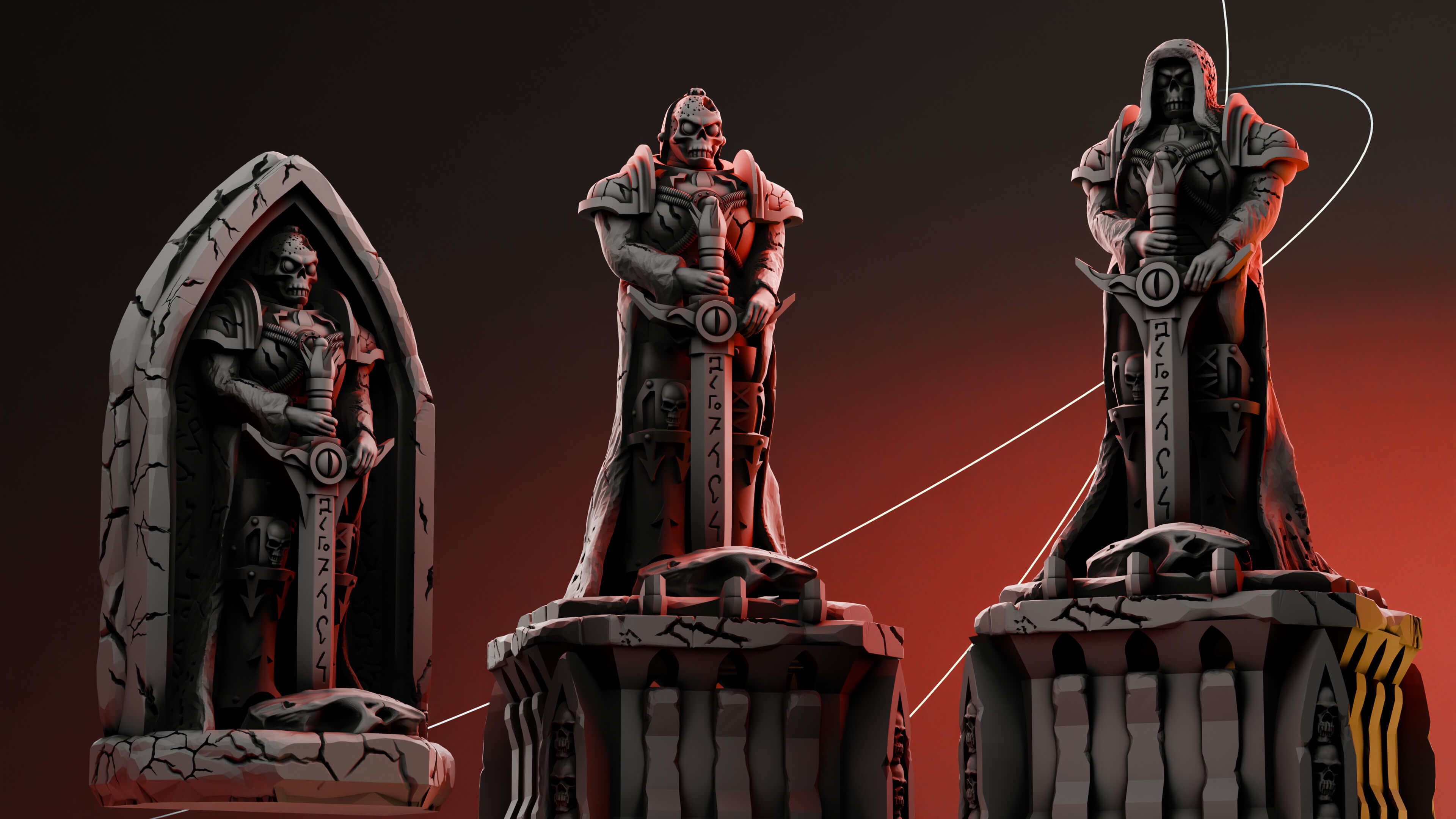 Imperial wargame ruins Modular multipart pack over 100 parts 3D print model_19