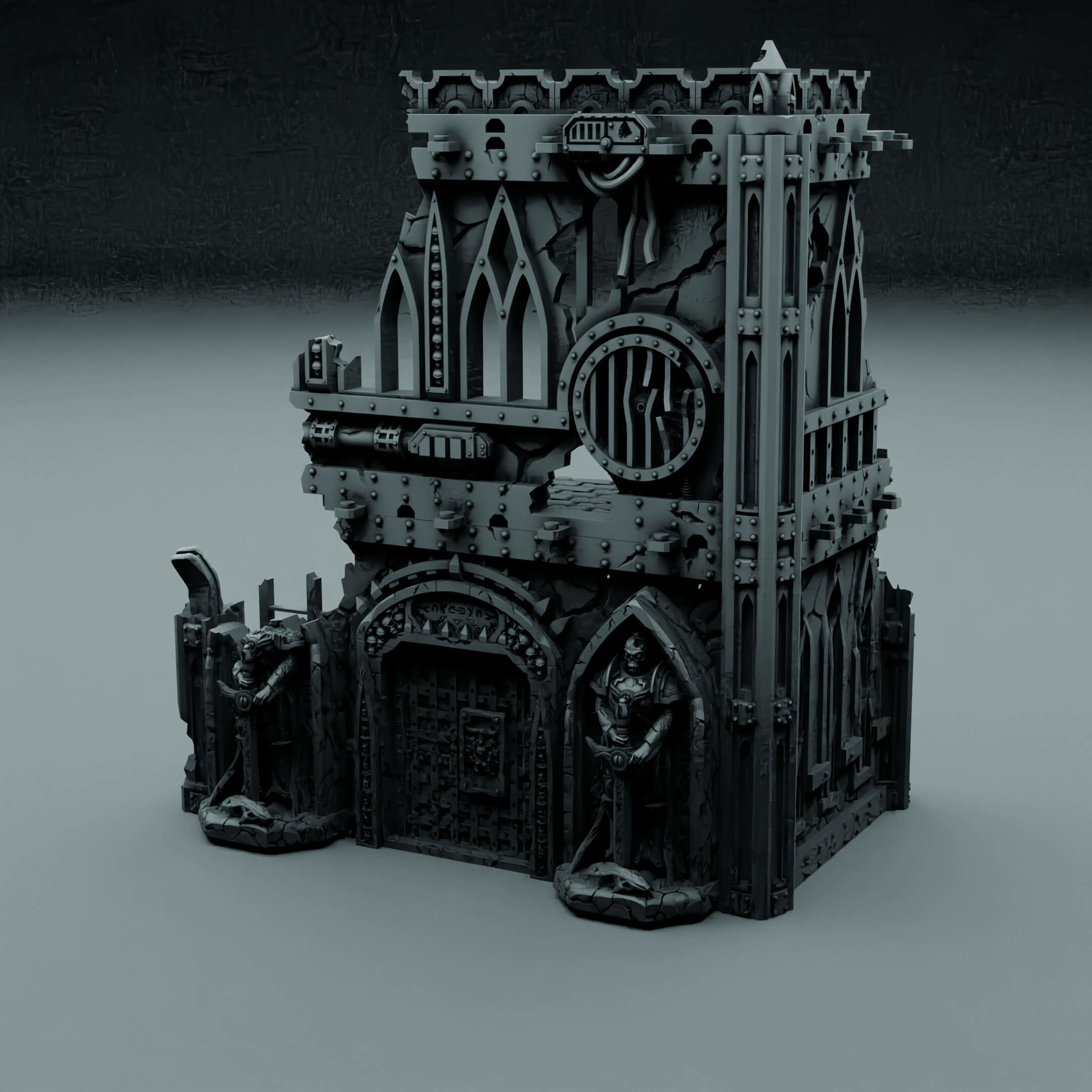 Imperial wargame ruins Modular multipart pack over 100 parts 3D print model_22
