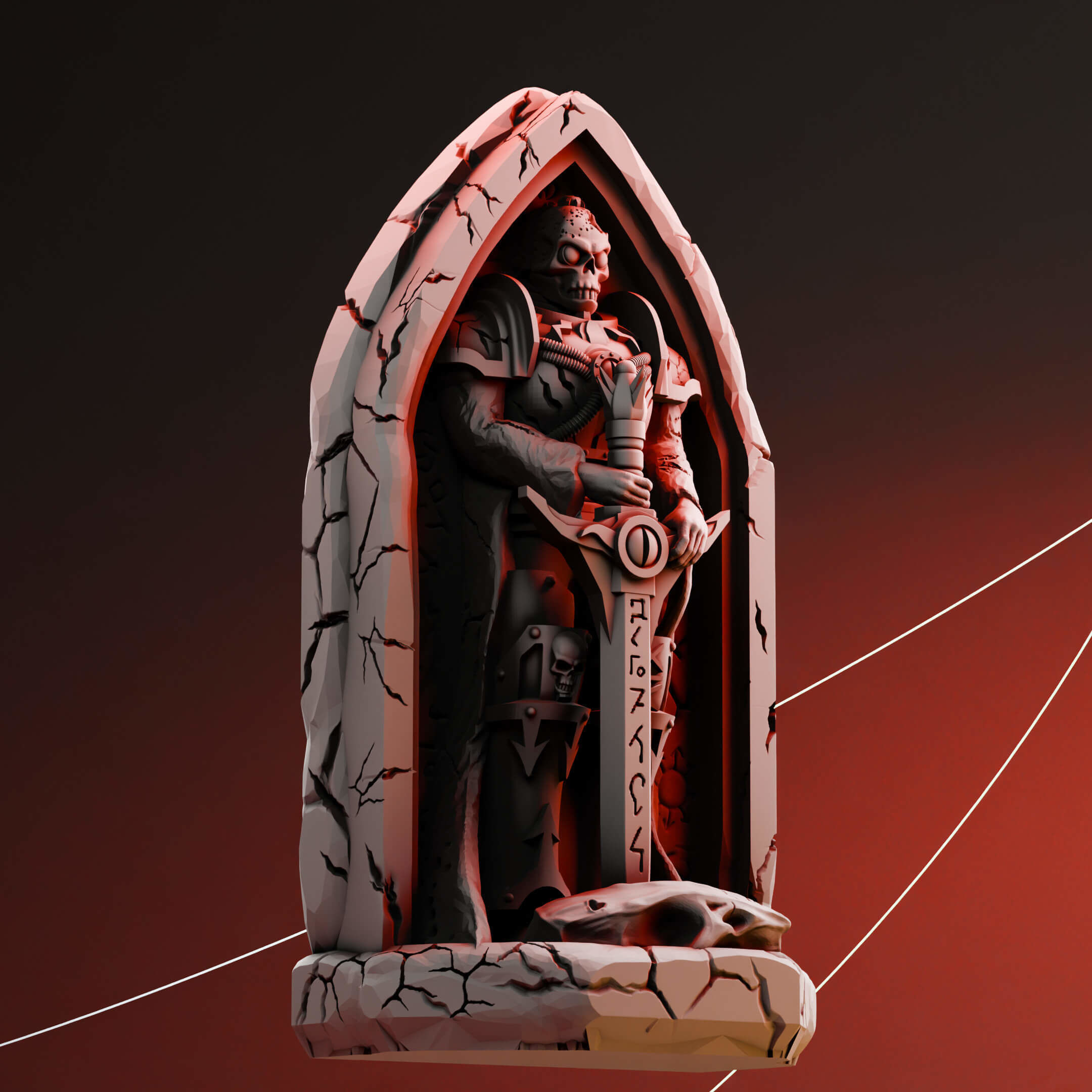 Imperial wargame ruins Modular multipart pack over 100 parts 3D print model_24