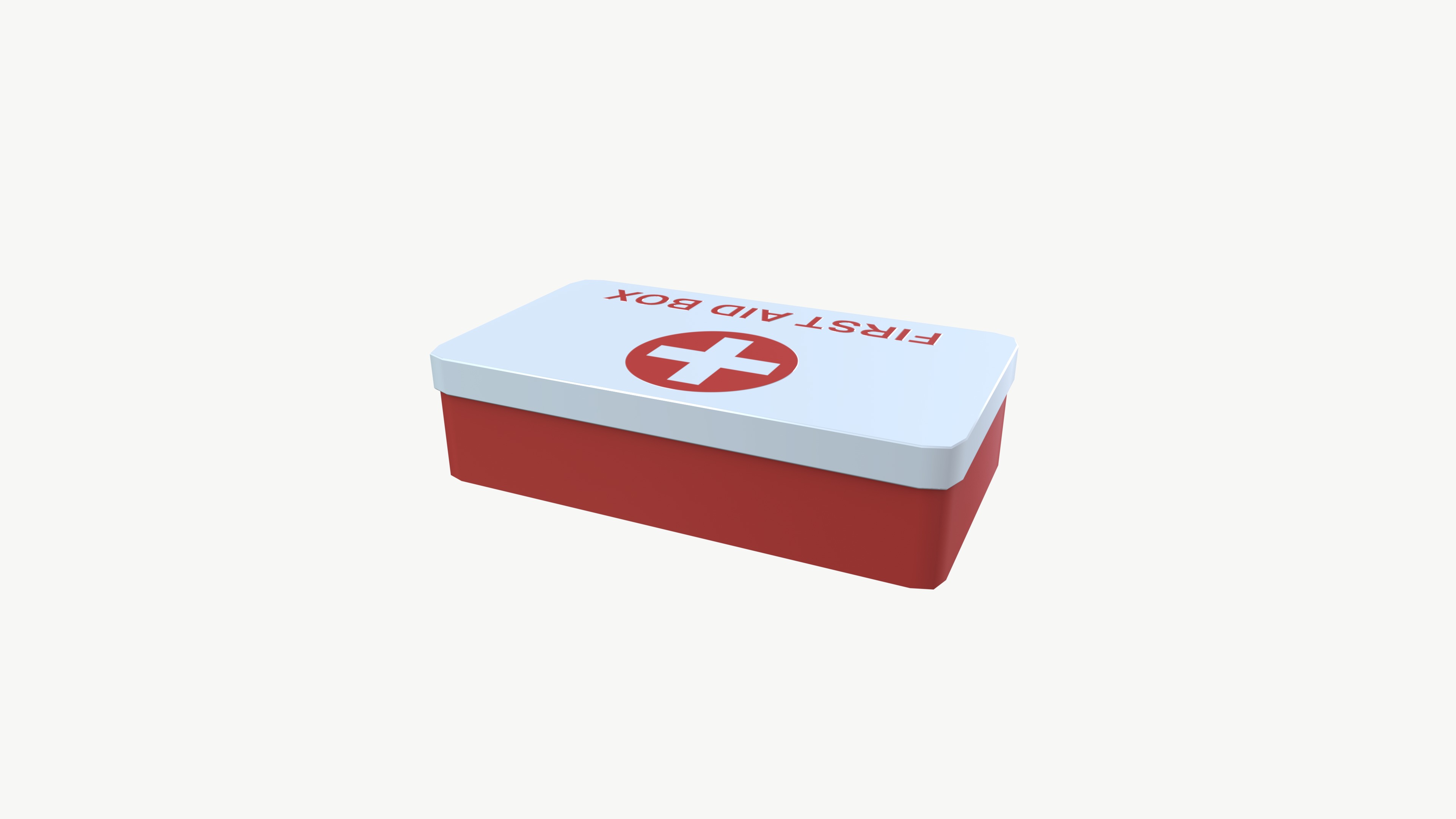 First Aid Box Low-poly 3D model_4