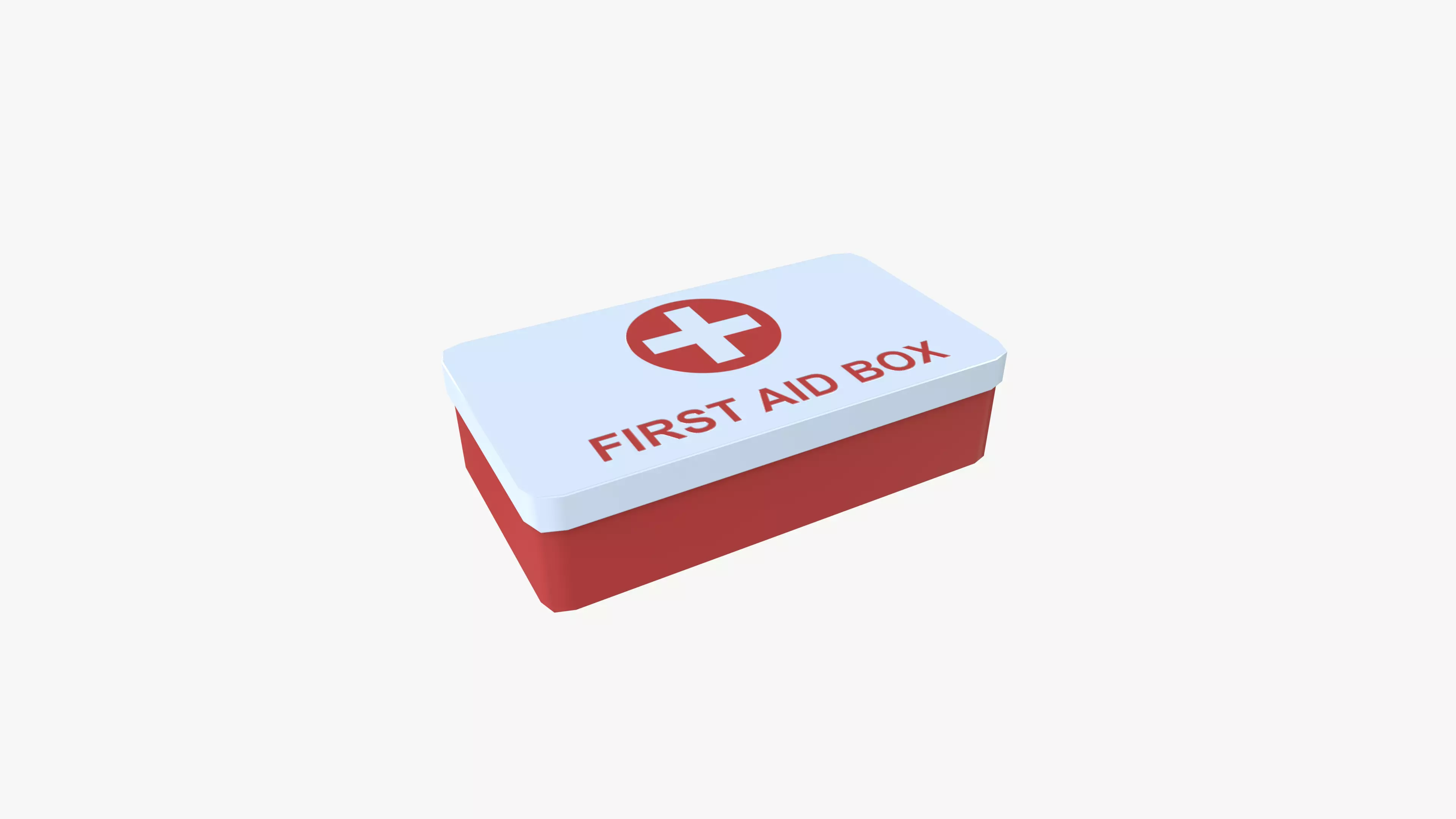 First Aid Box Low-poly 3D model_0