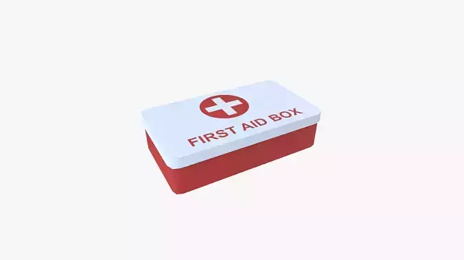 First Aid Box Low-poly 3D model